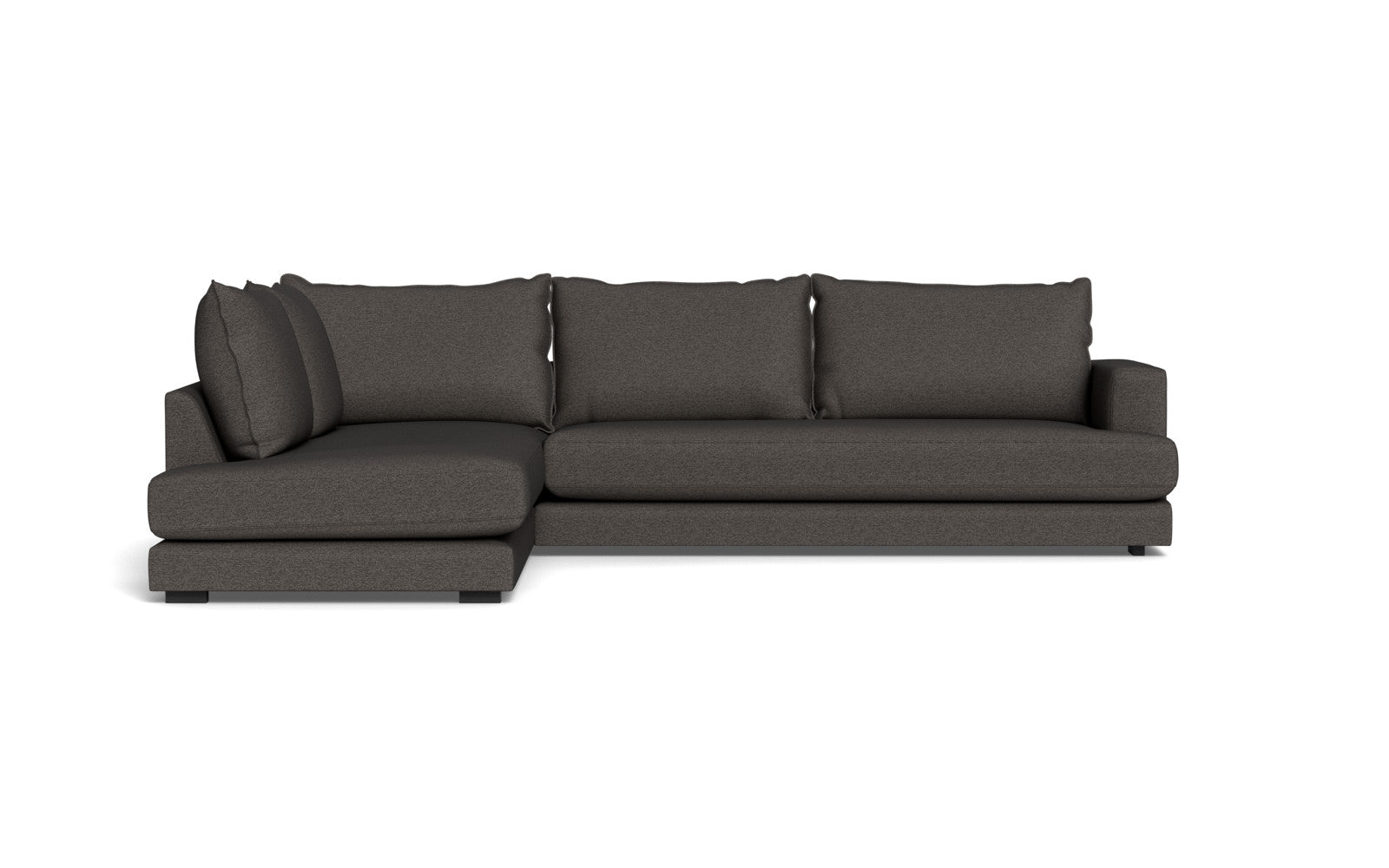 Cozy XL sofa med open end - Positano stof - 95 antracit, Venstrevendt