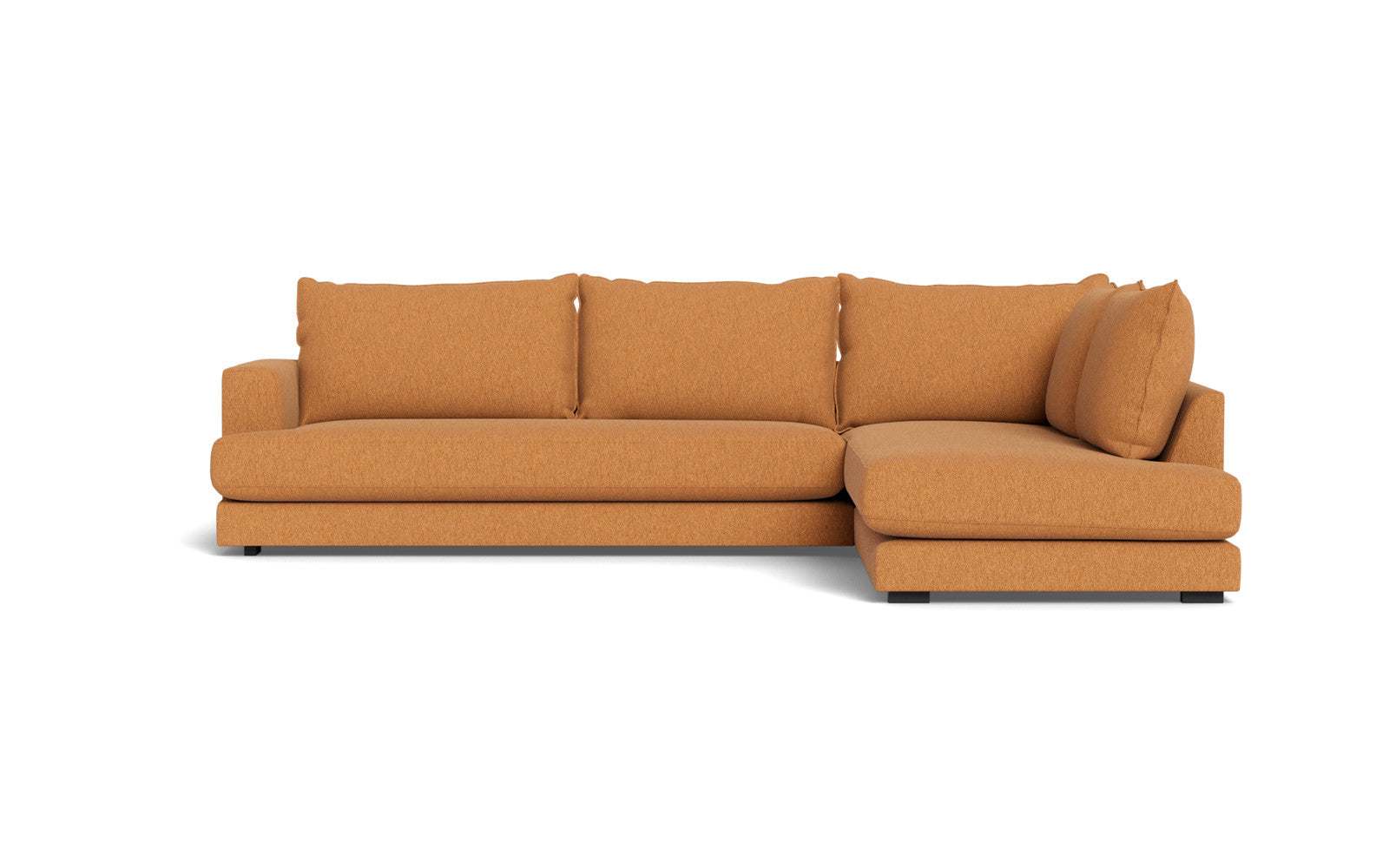 Cozy XL sofa med open end - Gear stof - 28 cognac, Højrevendt