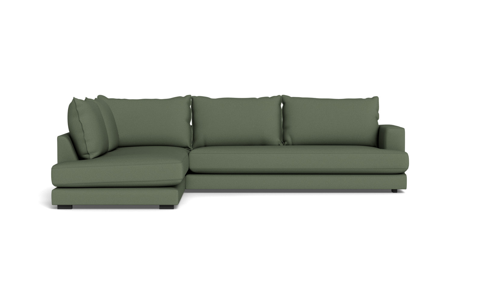 Cozy XL sofa med open end - Fjord stof - Grøn, Venstrevendt