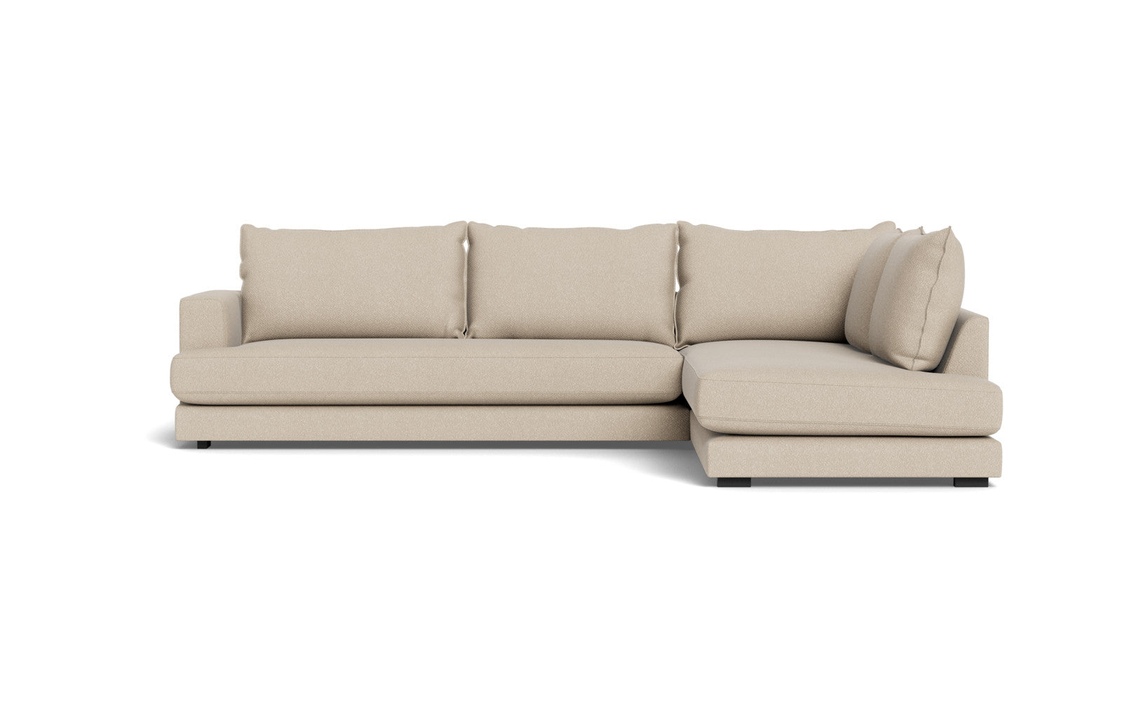 Cozy XL sofa med open end - Baloo stof - 2074 Beige, Højrevendt