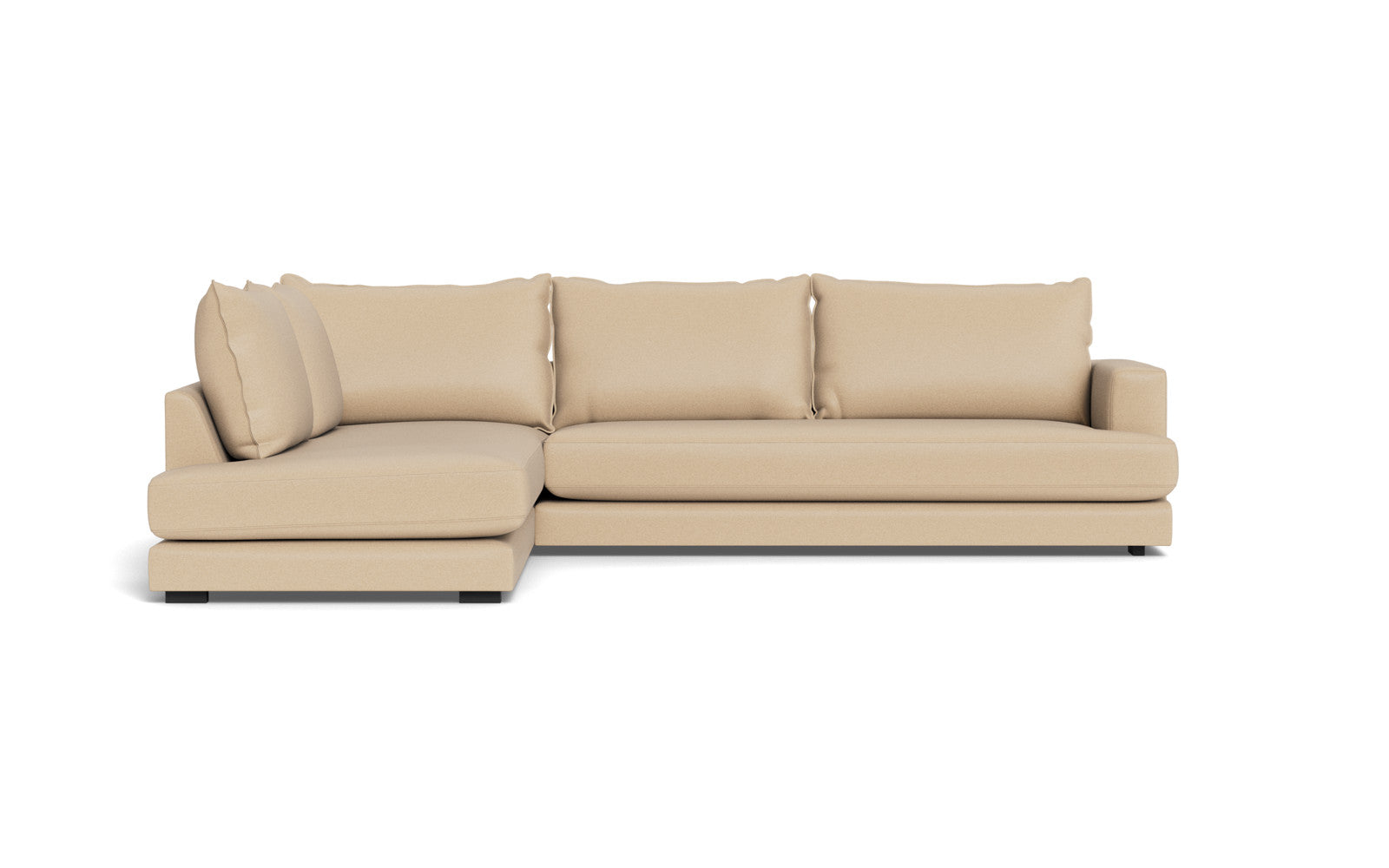 Cozy XL sofa med open end - Positano stof - 08 sand, Venstrevendt