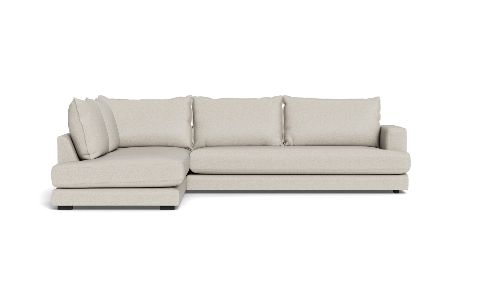 Cozy XL sofa med open end - Positano stof - 83 grå, Venstrevendt