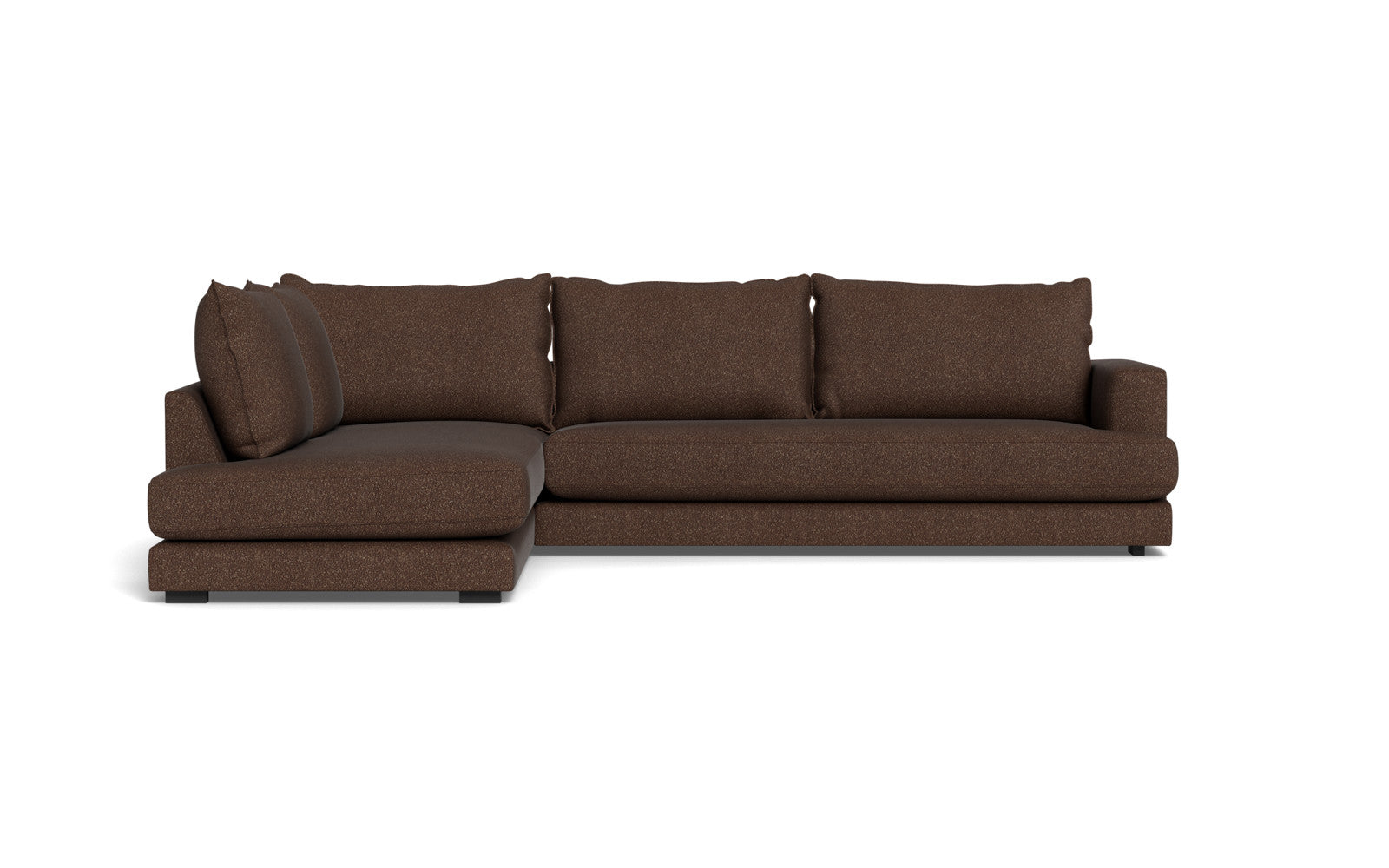 Cozy XL sofa med open end - Baloo stof - 2080 Mørkbrun, Venstrevendt