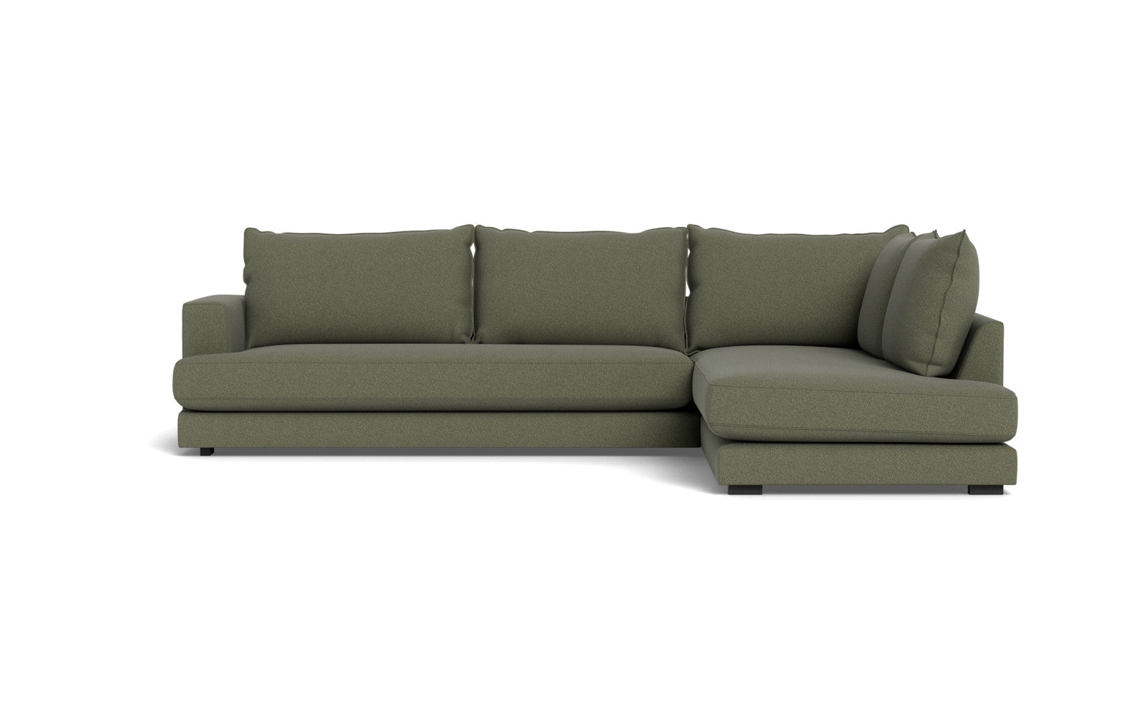 Cozy XL sofa med open end - Austin stof - 13 grøn, Højrevendt