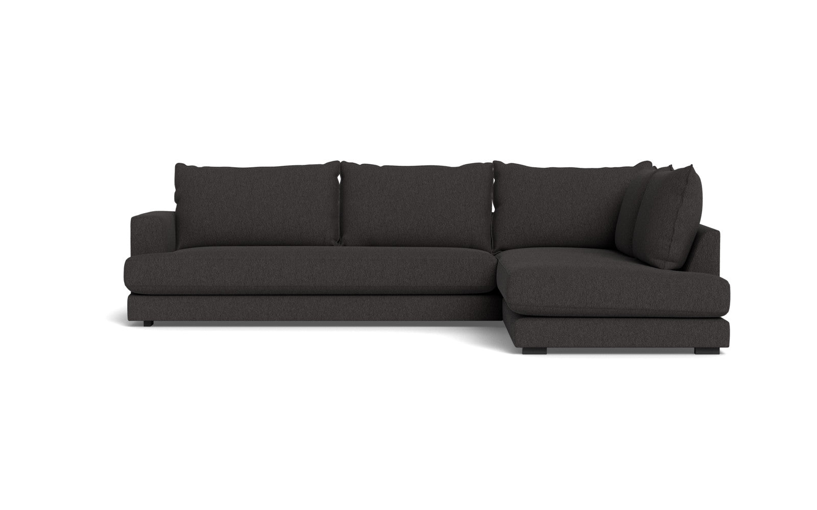 Cozy XL sofa med open end - Gear stof - 67 antracite, Højrevendt