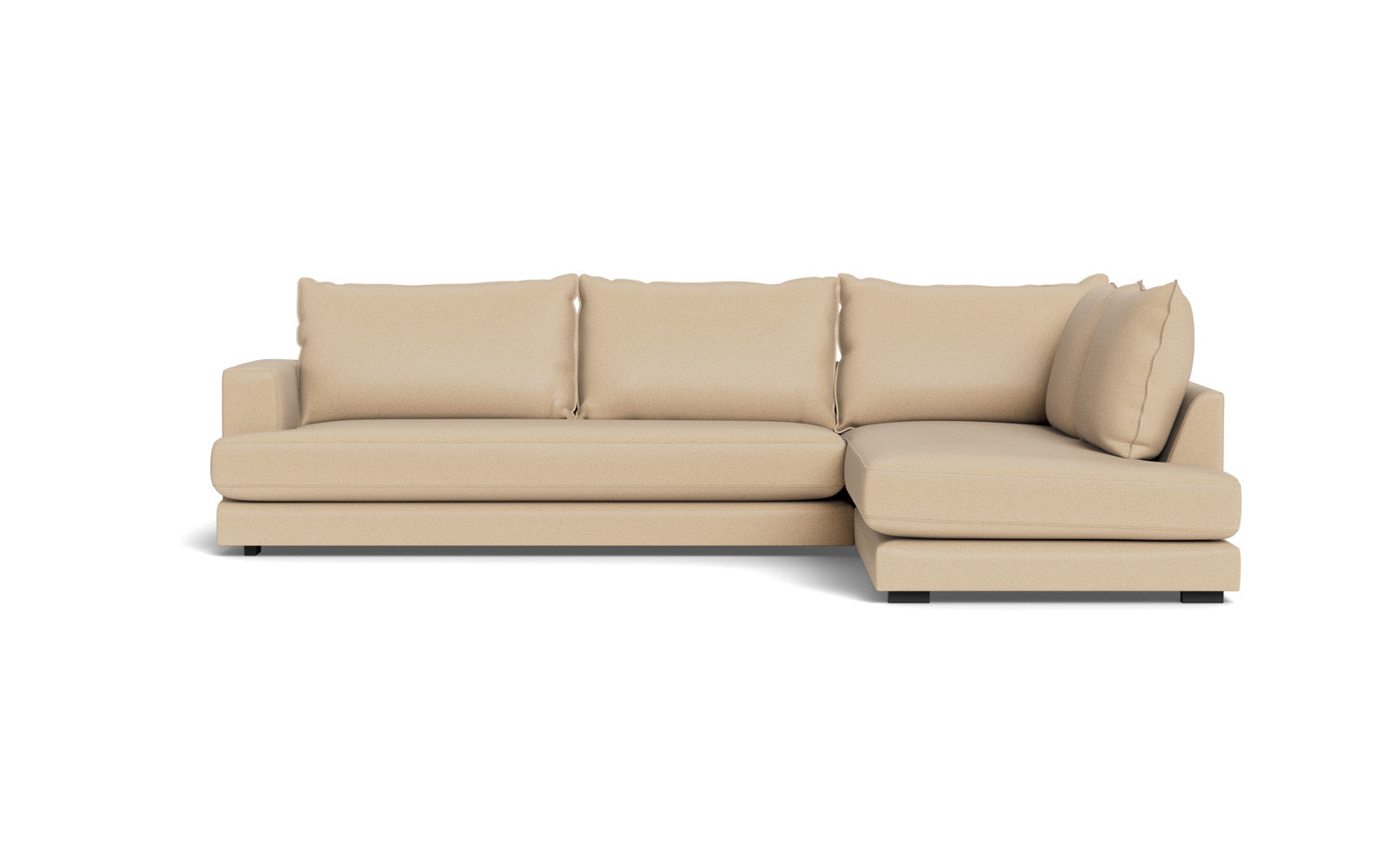 Cozy XL sofa med open end - Positano stof - 08 sand, Højrevendt