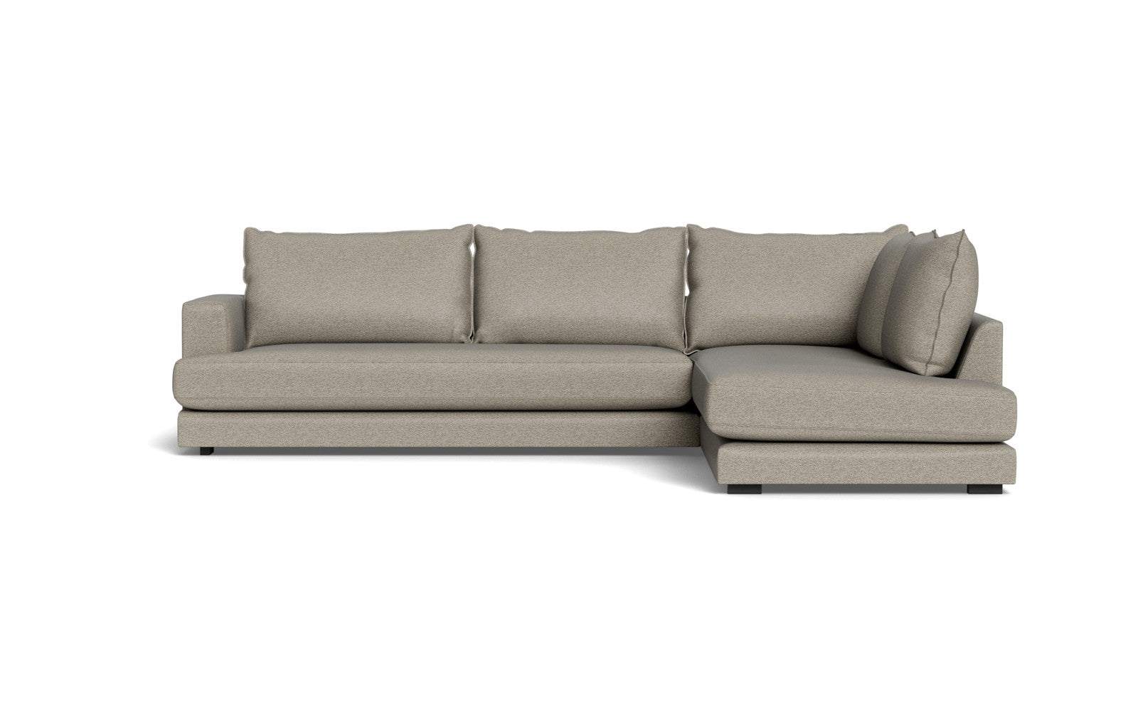 Cozy XL sofa med open end - Positano stof - 87 grå, Højrevendt