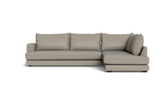 Cozy XL sofa med open end - Positano stof - 87 grå, Højrevendt