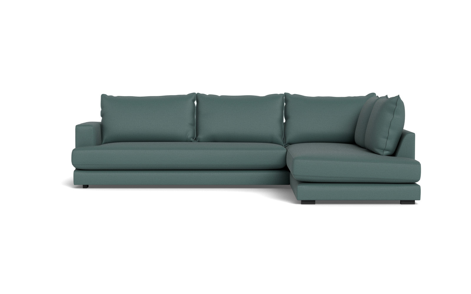 Cozy XL sofa med open end - Moly stof - Grøn, Højrevendt