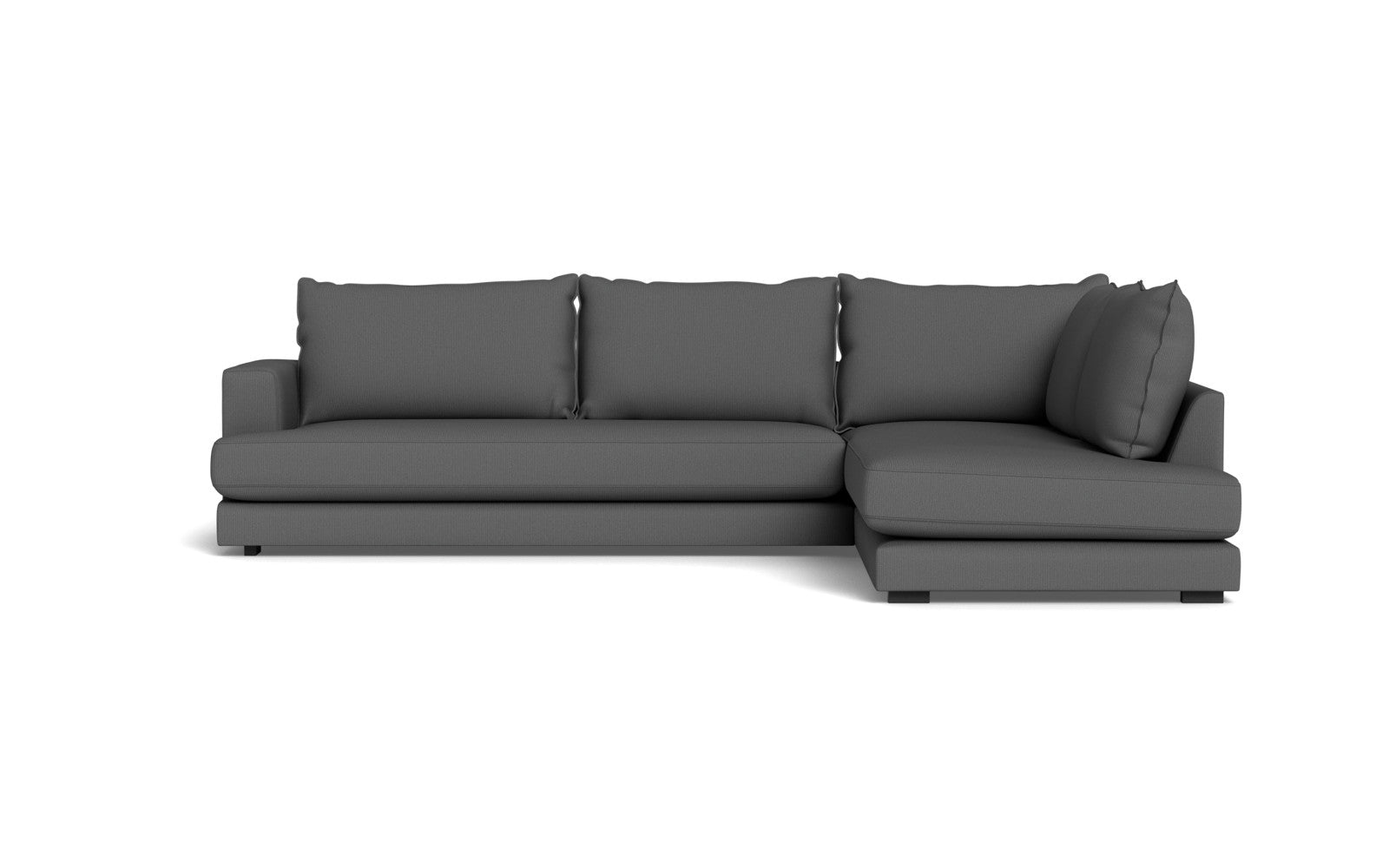 Cozy XL sofa med open end - Fjord stof - Grå, Højrevendt