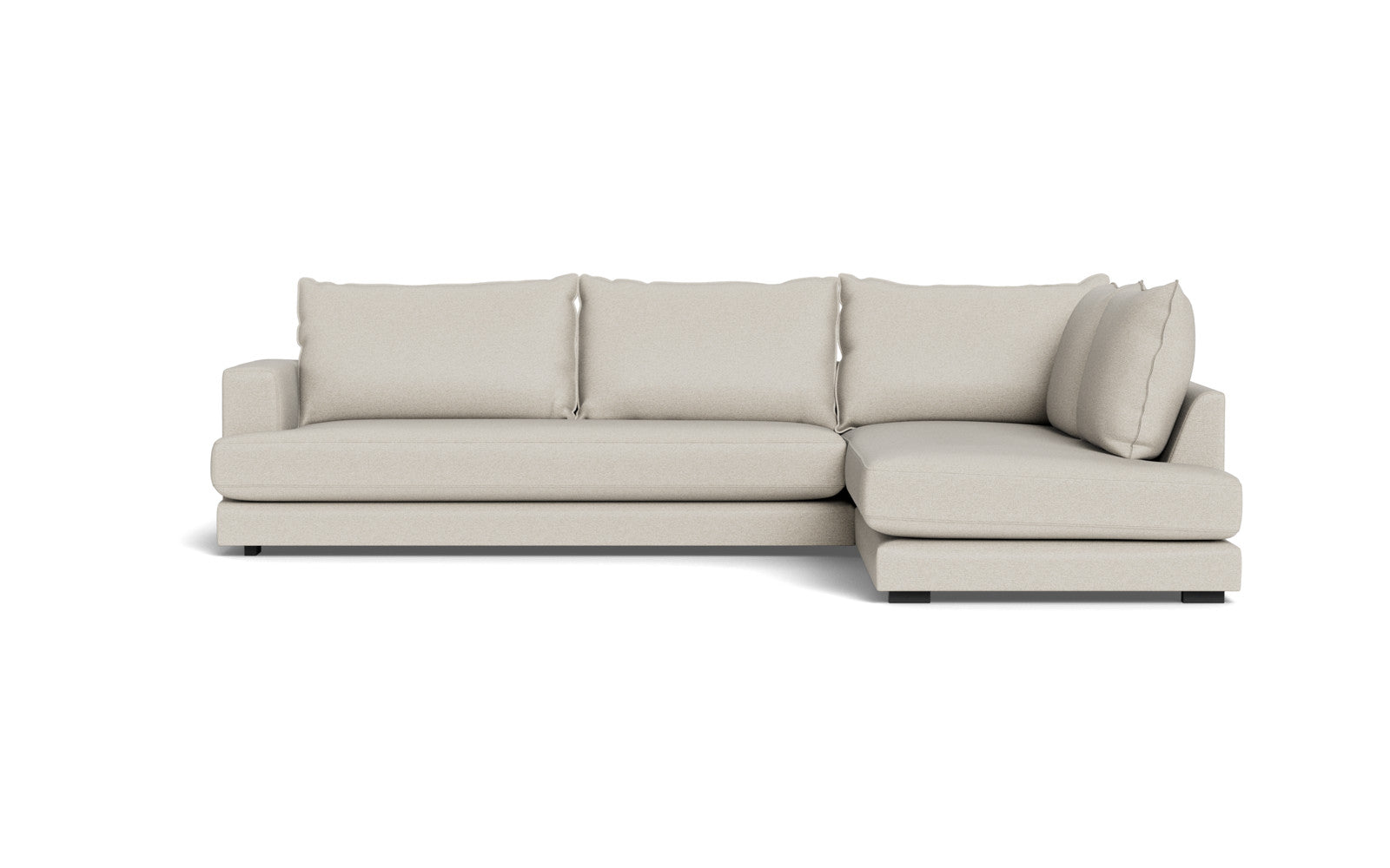 Cozy XL sofa med open end - Positano stof - 83 grå, Højrevendt