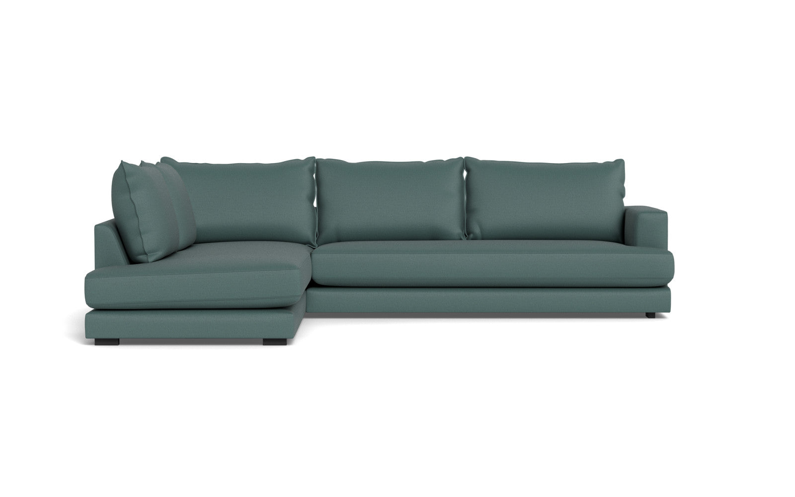 Cozy XL sofa med open end - Moly stof - Grøn, Venstrevendt