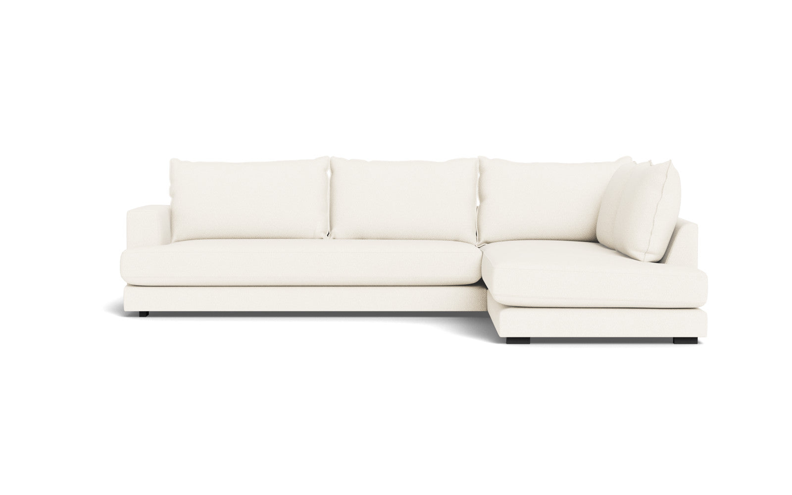 Cozy XL sofa med open end - Baloo stof - 2073 Hvid, Højrevendt