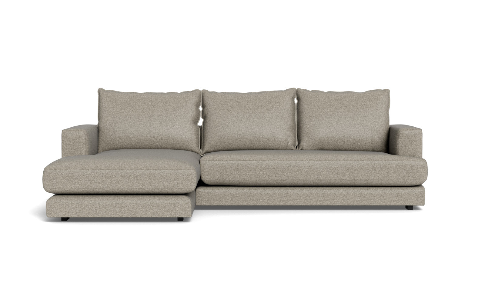 Cozy sofa med chaiselong - Positano stof - 87 grå, Højrevendt