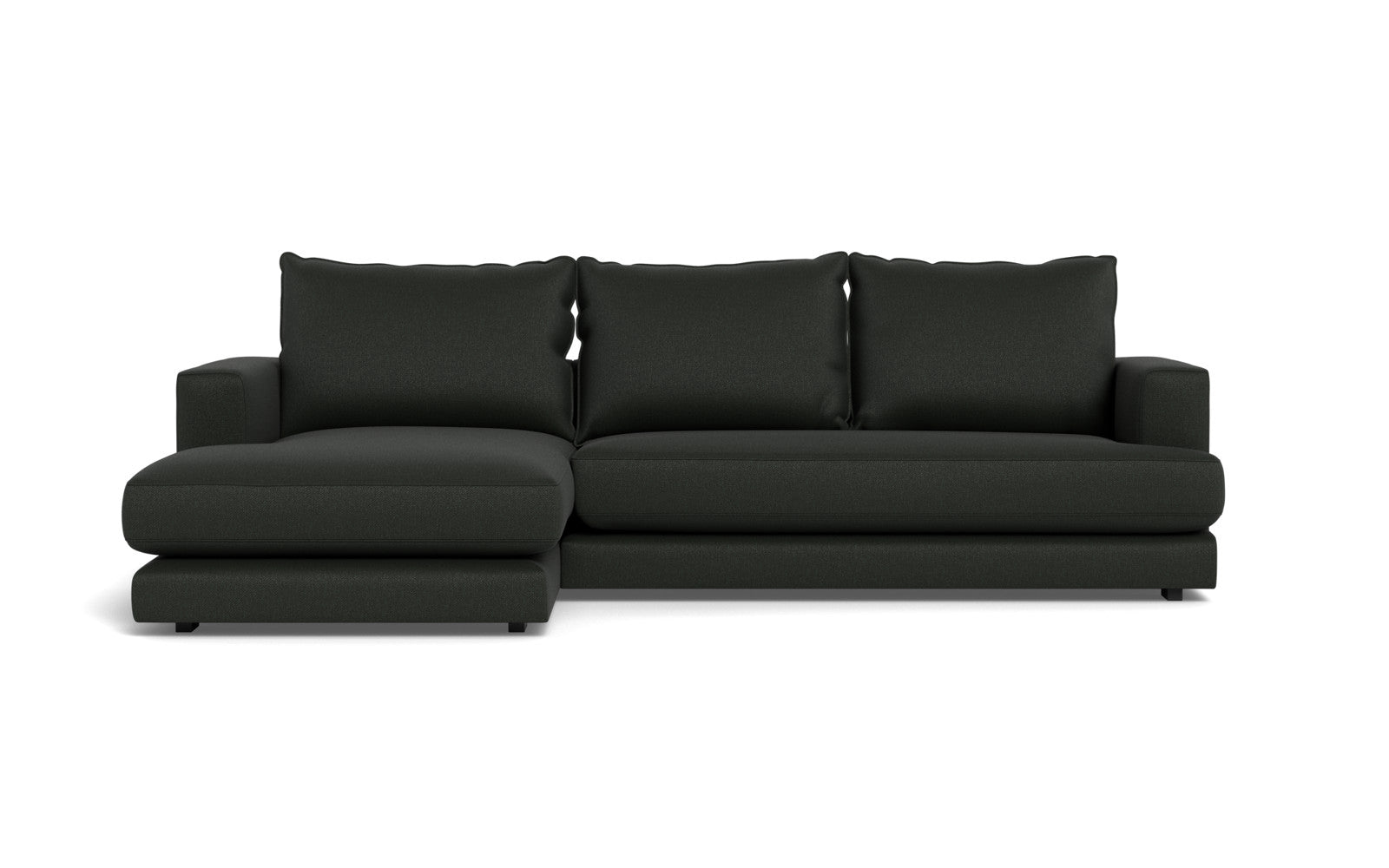 Cozy sofa med chaiselong - Bjorn stof - mørkegrå, Venstrevendt