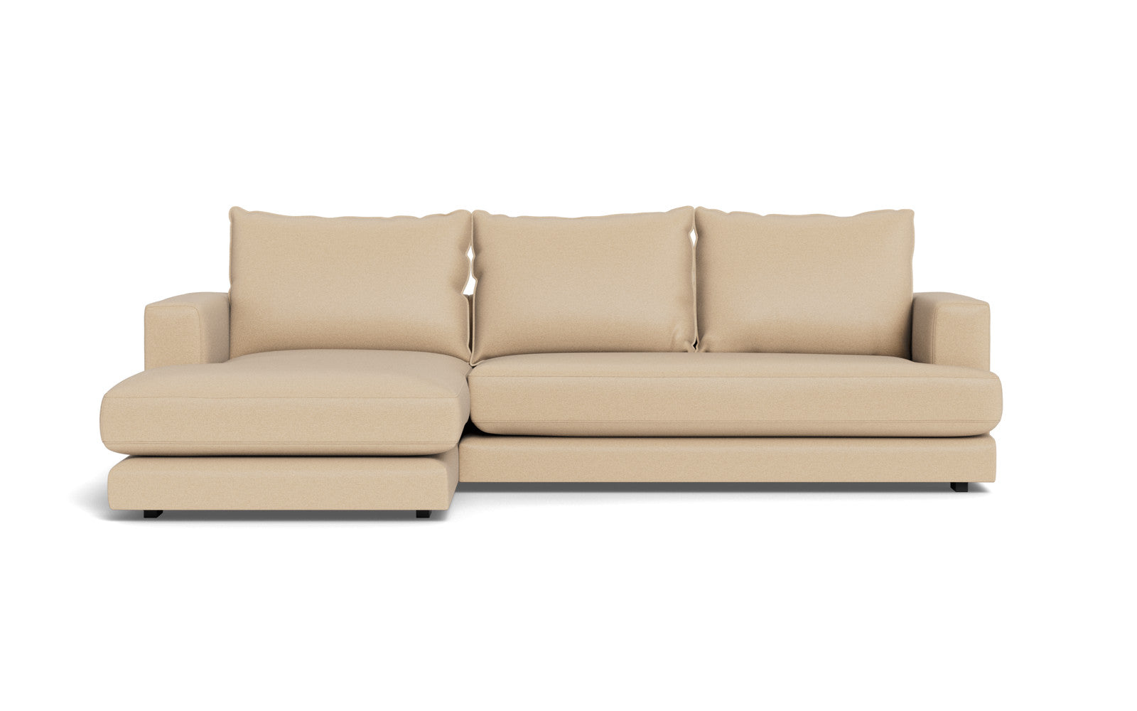 Cozy sofa med chaiselong - Positano stof - 08 sand, Højrevendt