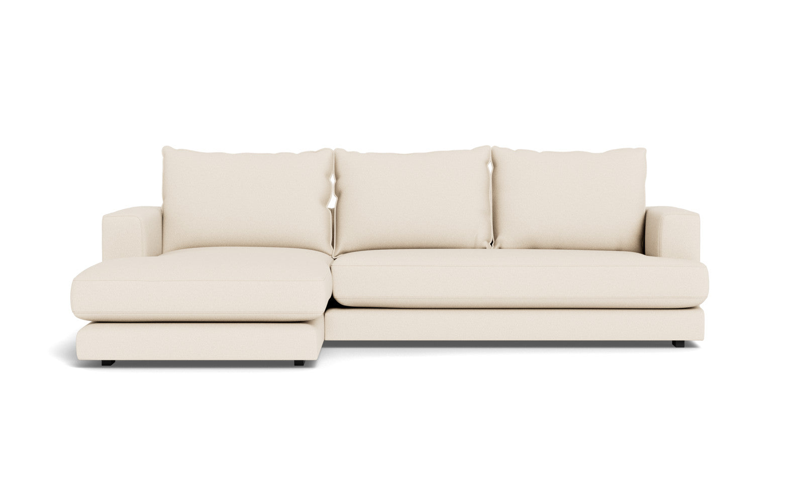 Cozy sofa med chaiselong - Austin stof - 01 hvid, Højrevendt