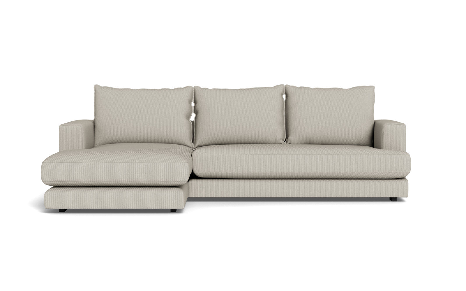 Cozy sofa med chaiselong - Fjord stof - natur, Højrevendt