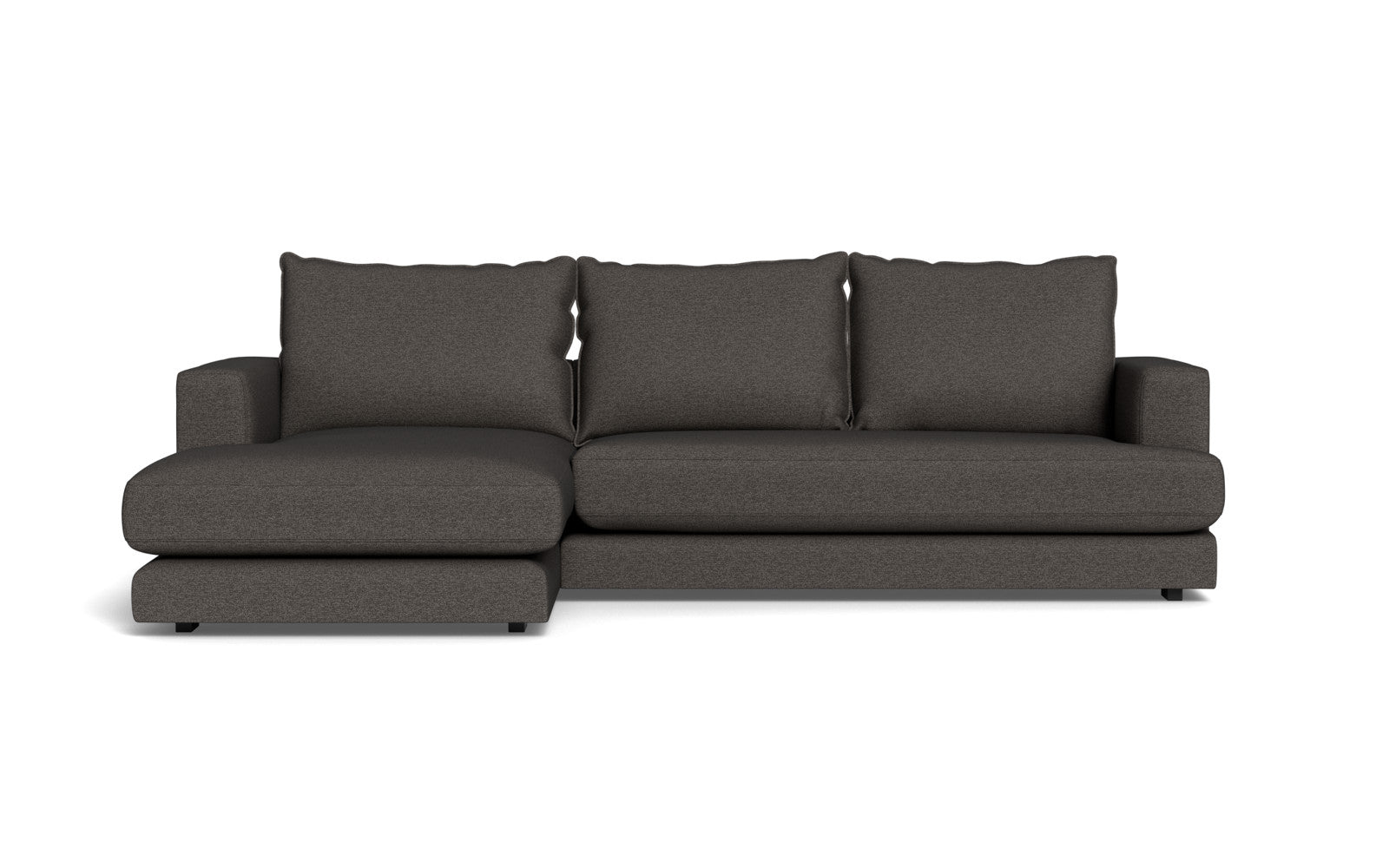 Cozy sofa med chaiselong - Positano stof - 95 antracit, Højrevendt