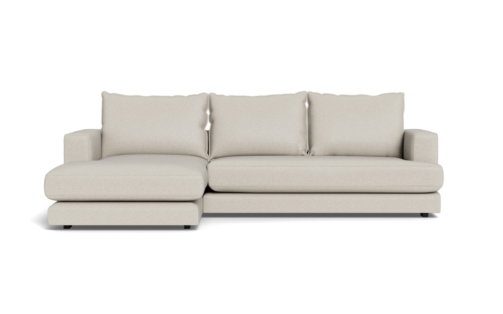 Cozy sofa med chaiselong - Positano stof - 83 grå, Højrevendt