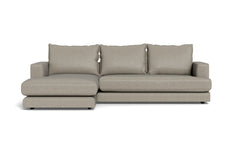 Cozy sofa med chaiselong - Positano stof - 87 grå, Venstrevendt