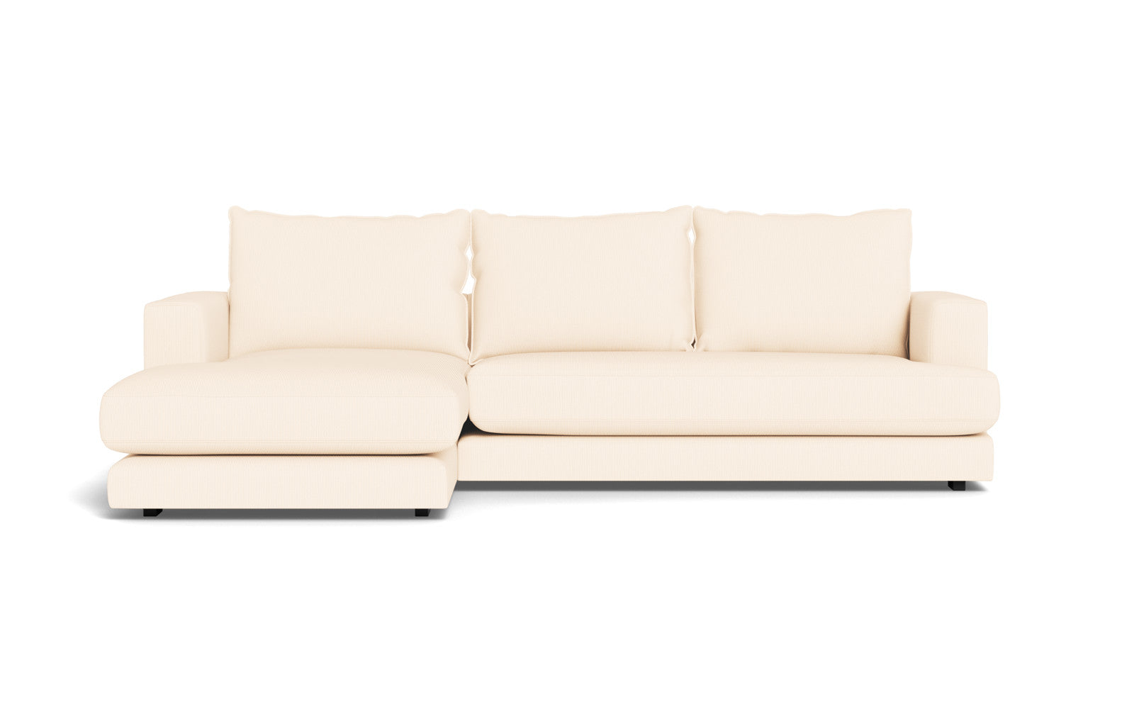 Cozy sofa med chaiselong - Fjord stof - Sand, Højrevendt