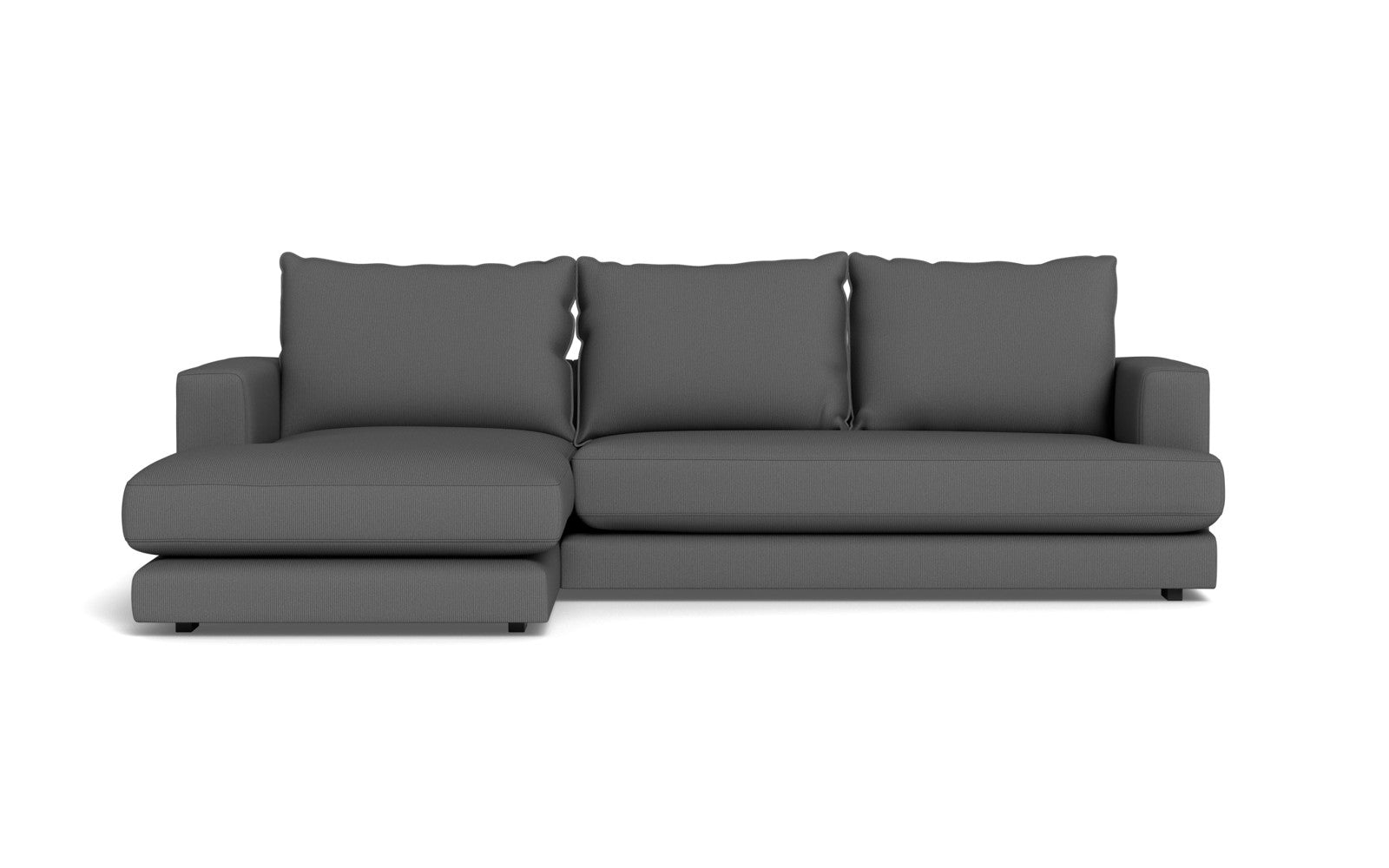 Cozy sofa med chaiselong - Fjord stof - Grå, Venstrevendt
