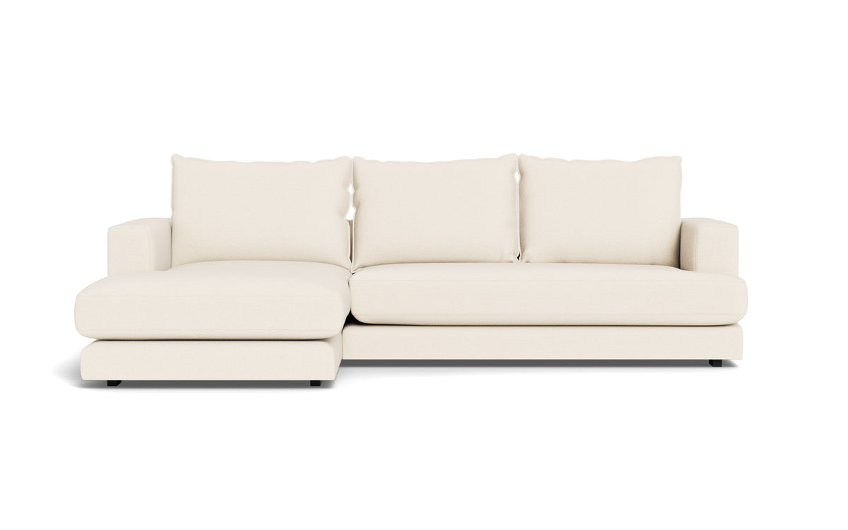 Cozy sofa med chaiselong - Positano stof - 02 råhvid, Højrevendt