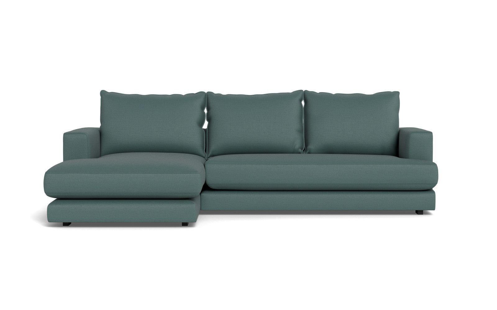 Cozy sofa med chaiselong - Moly stof - Grøn, Højrevendt