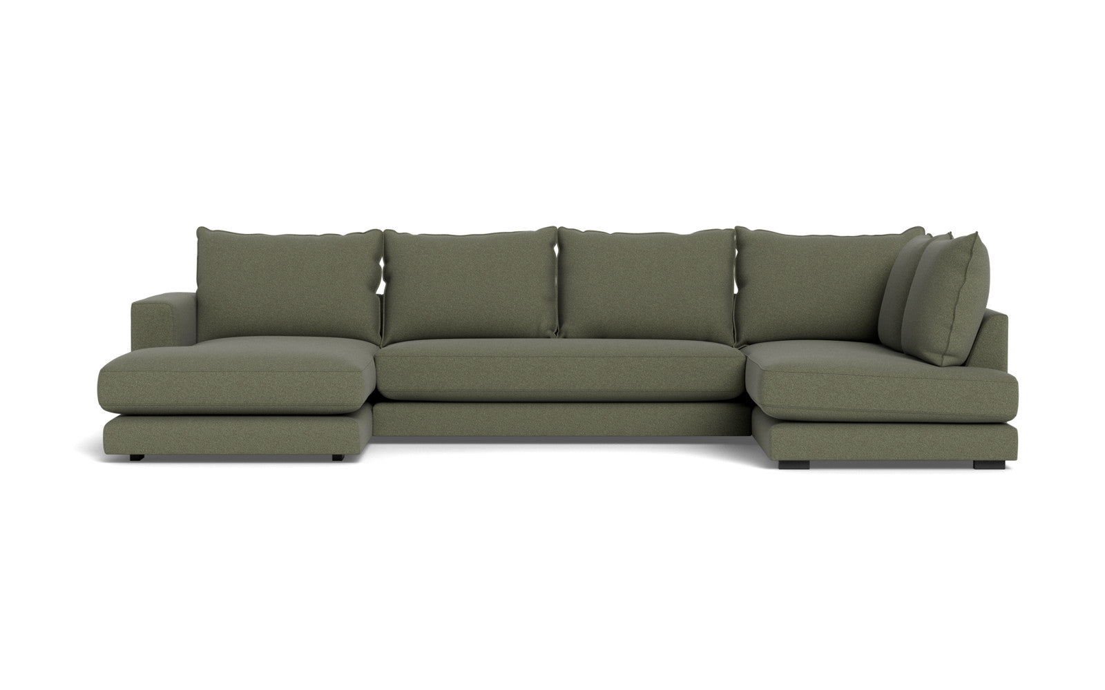 Cozy sofa med open end og chaiselong - Austin stof - 13 grøn, Venstrevendt