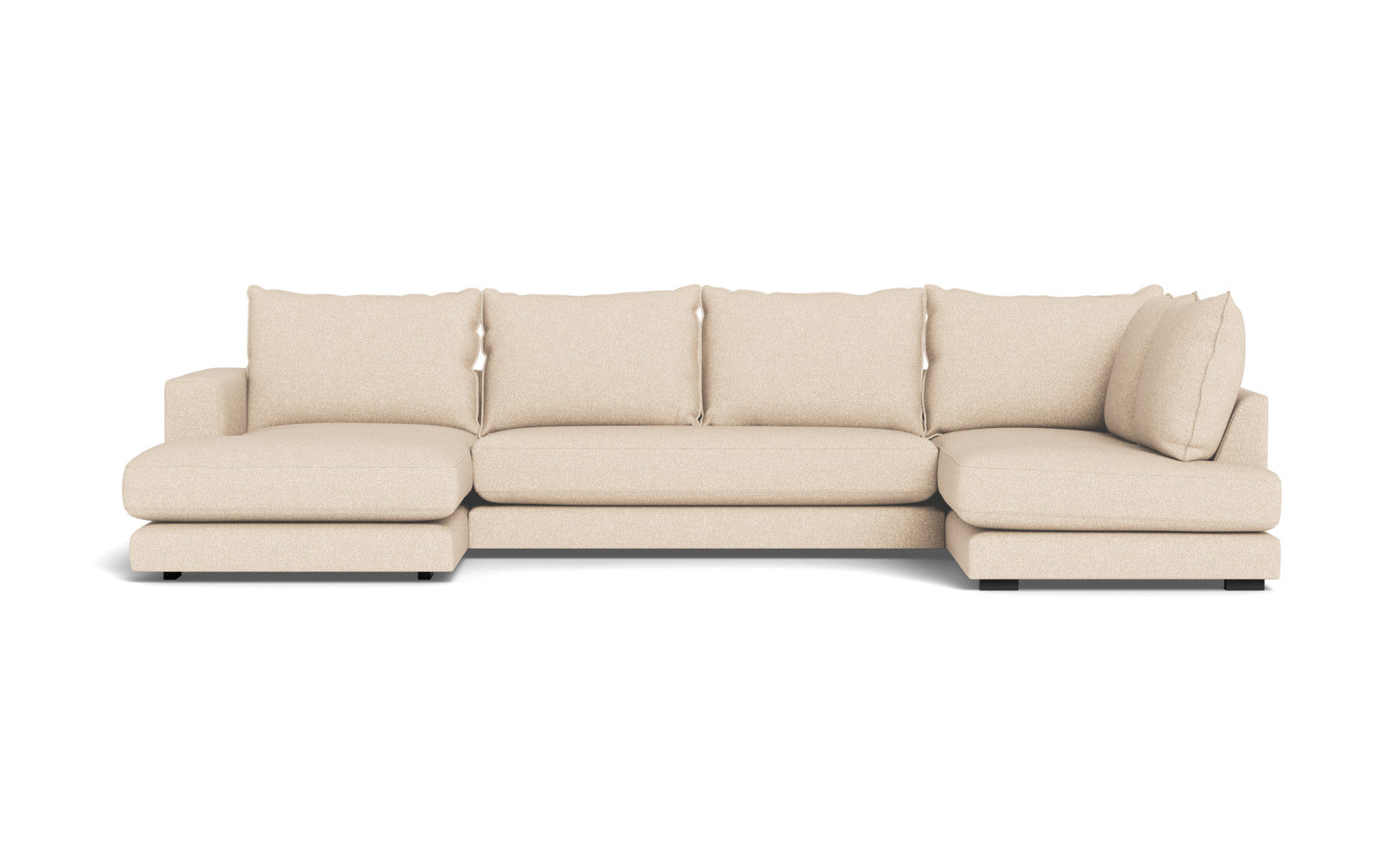 Cozy sofa med open end og chaiselong - Bjorn stof - beige, Venstrevendt