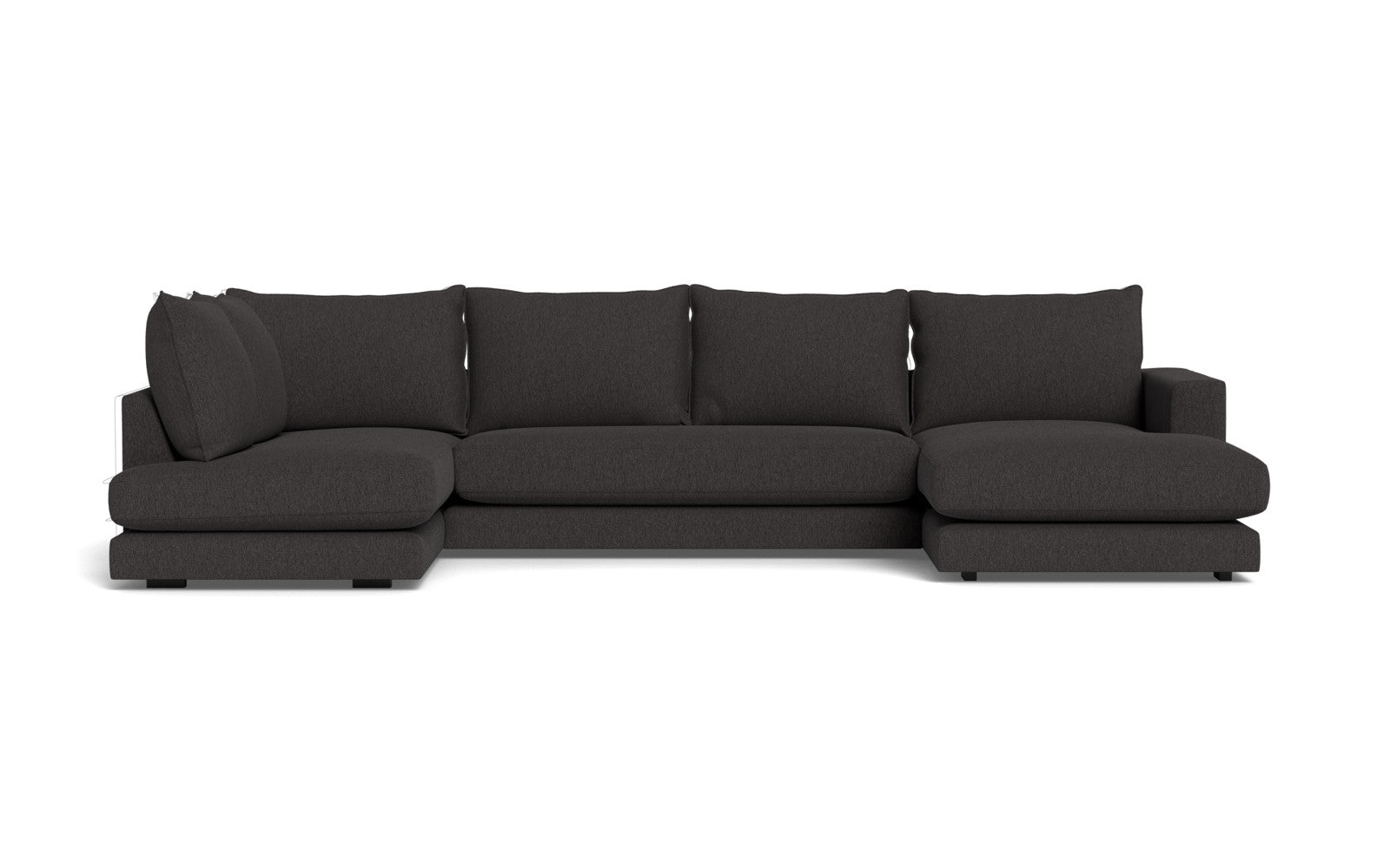 Cozy sofa med open end og chaiselong - Gear stof - 67 antracite, Højrevendt