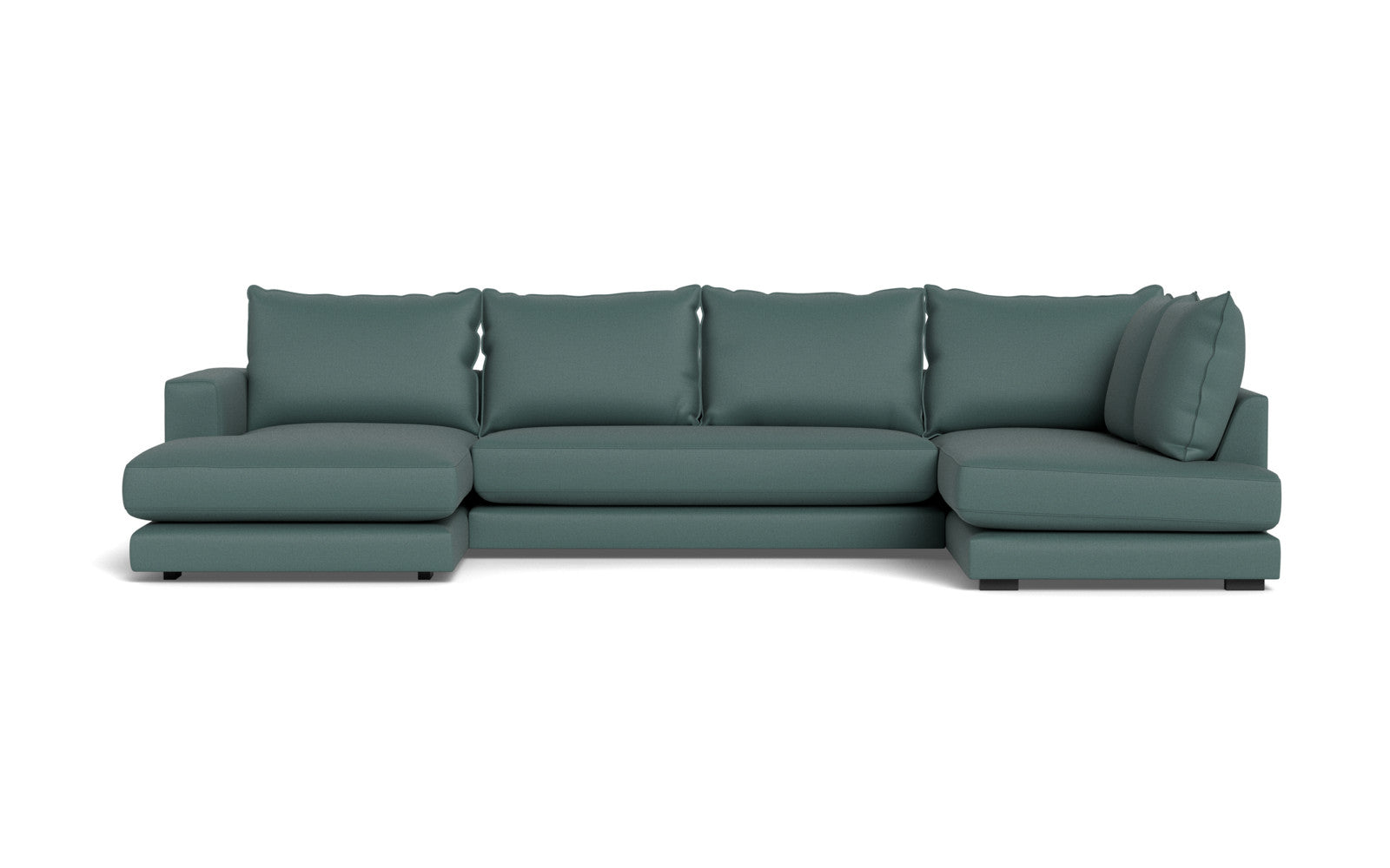 Cozy sofa med open end og chaiselong - Moly stof - Grøn, Venstrevendt