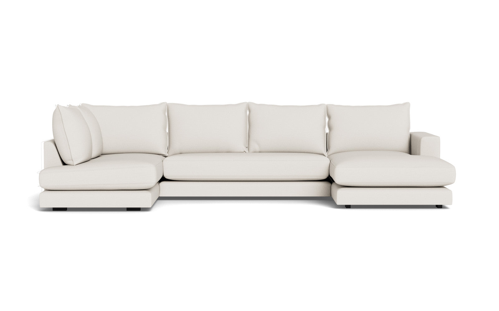 Cozy sofa med open end og chaiselong - Moly stof - Hvid, Højrevendt