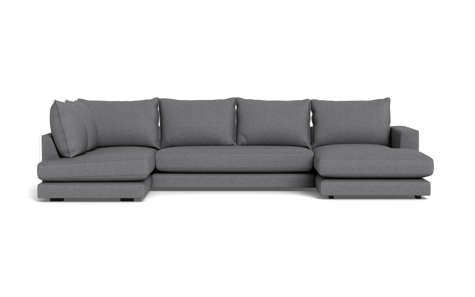 Cozy sofa med open end og chaiselong - Bjorn stof - grå, Højrevendt
