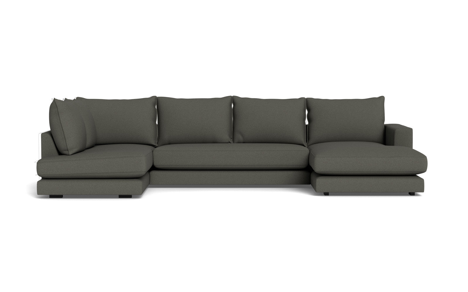 Cozy sofa med open end og chaiselong - Austin stof - 20 grå, Højrevendt