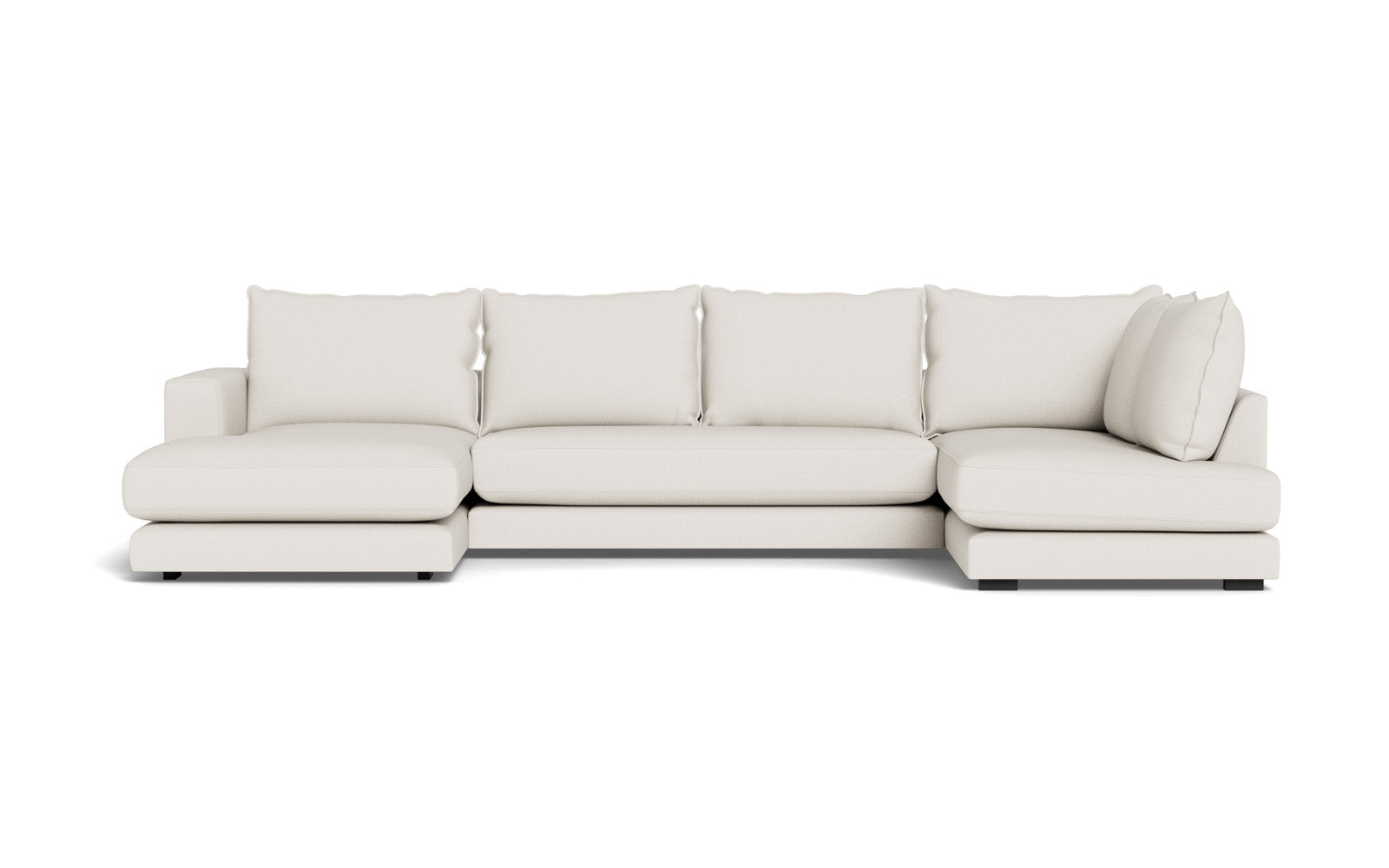 Cozy sofa med open end og chaiselong - Moly stof - Hvid, Venstrevendt
