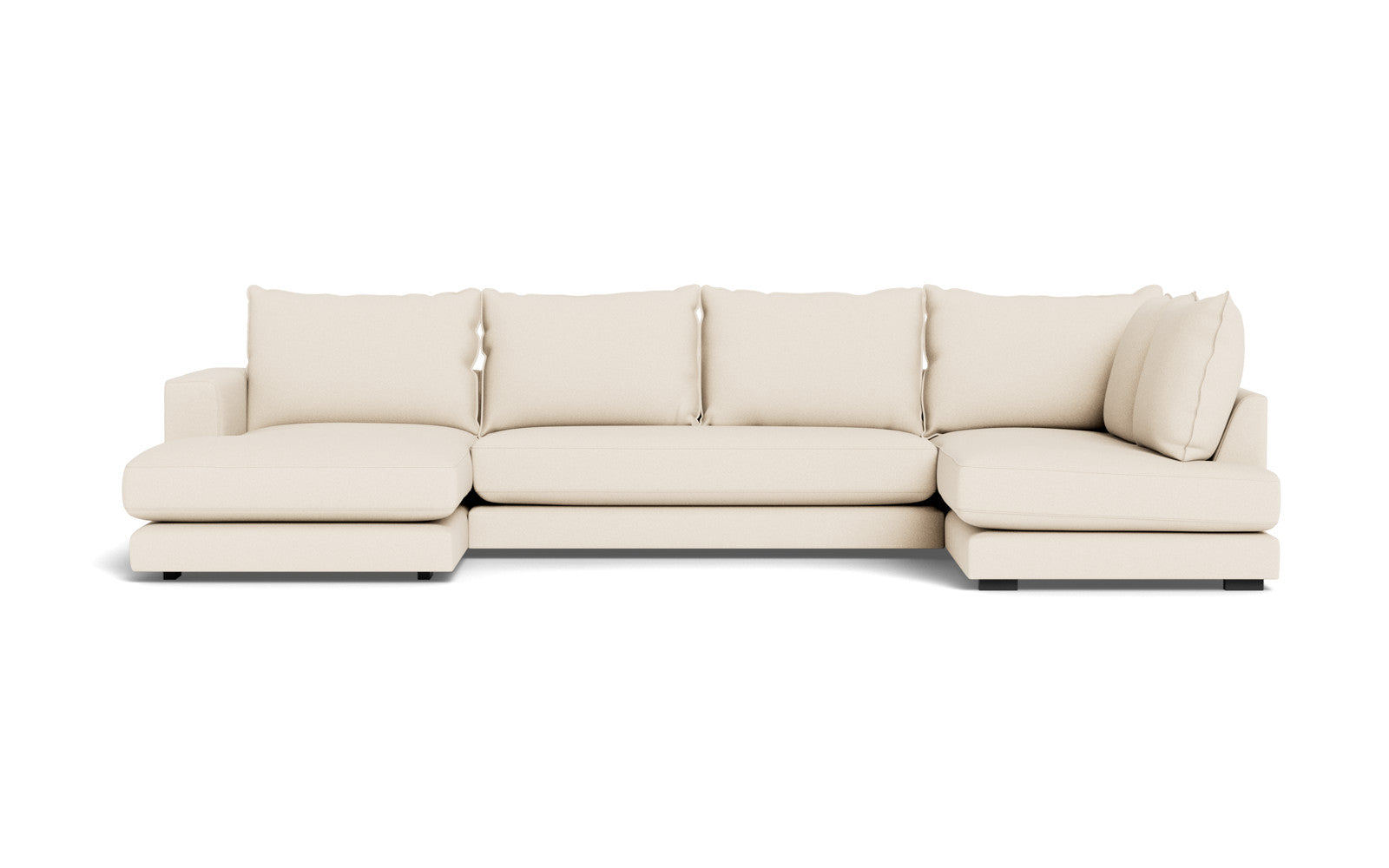 Cozy sofa med open end og chaiselong - Austin stof - 01 hvid, Venstrevendt