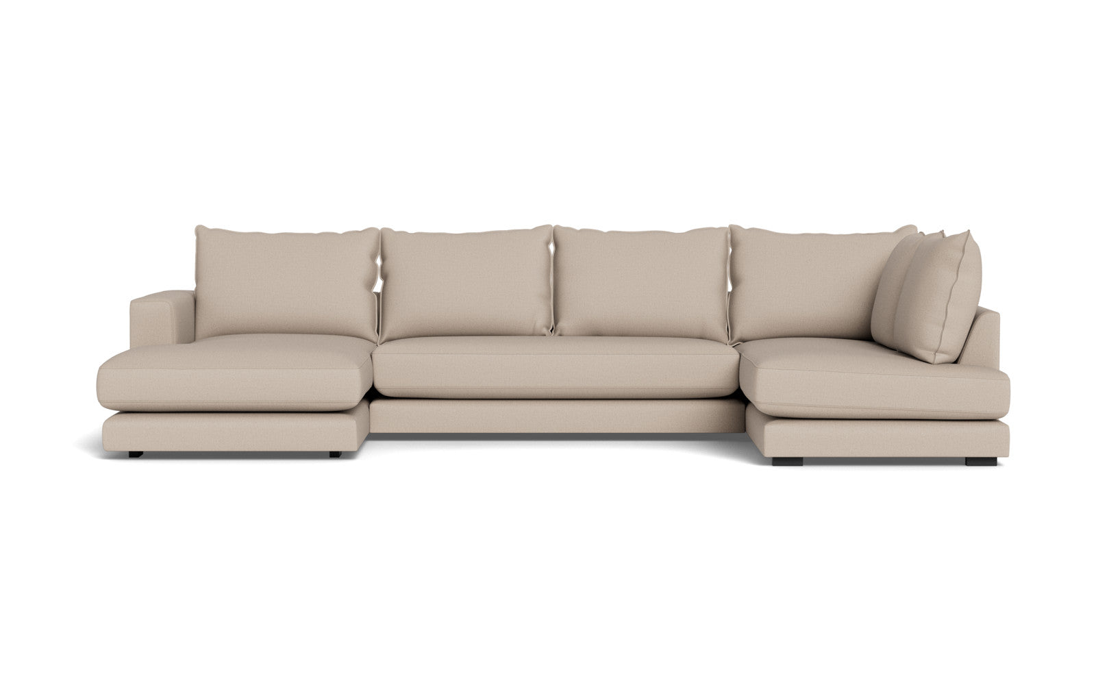 Cozy sofa med open end og chaiselong - Moly stof - Brun, Venstrevendt