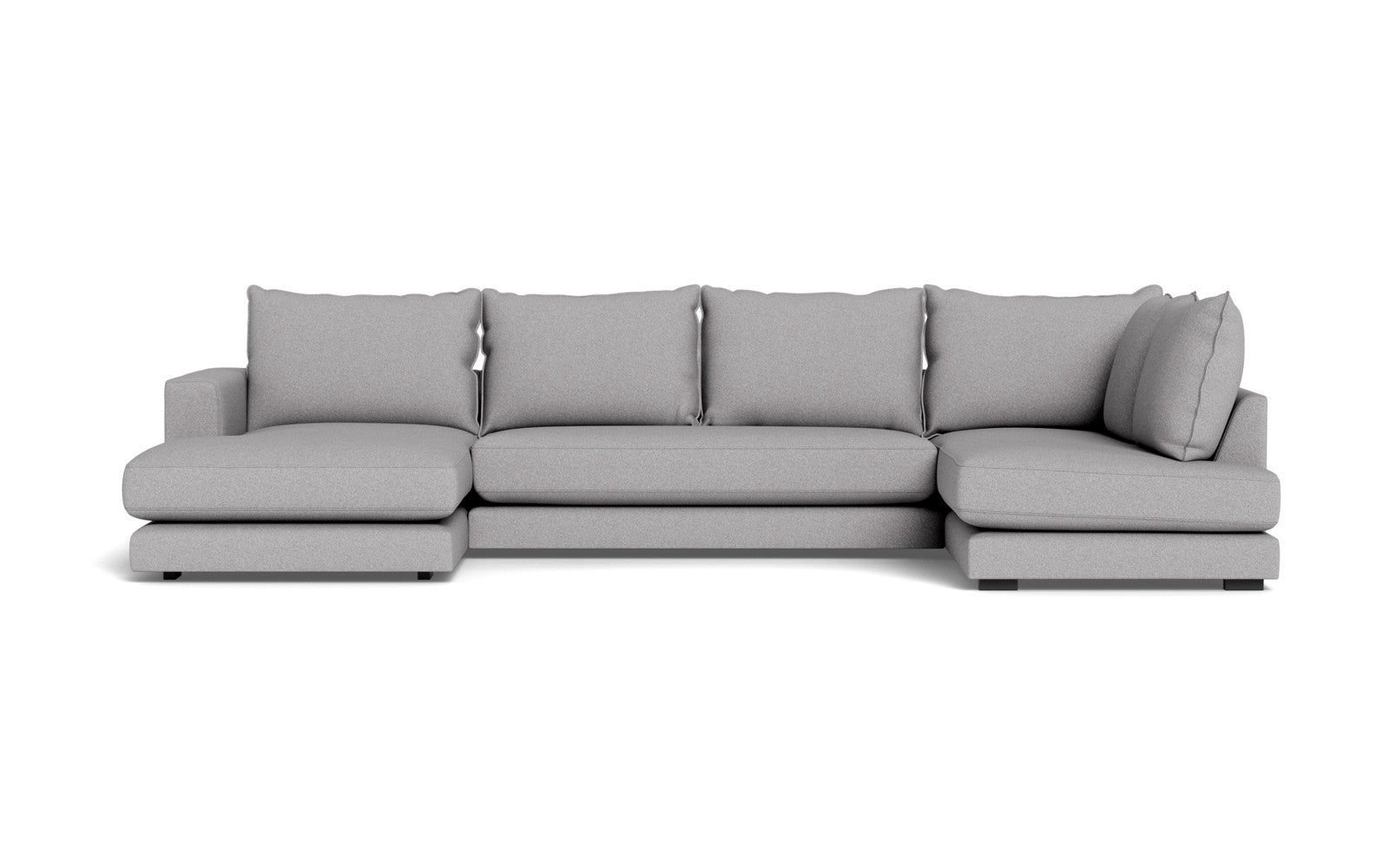 Cozy sofa med open end og chaiselong - Austin stof - 18 grå, Venstrevendt