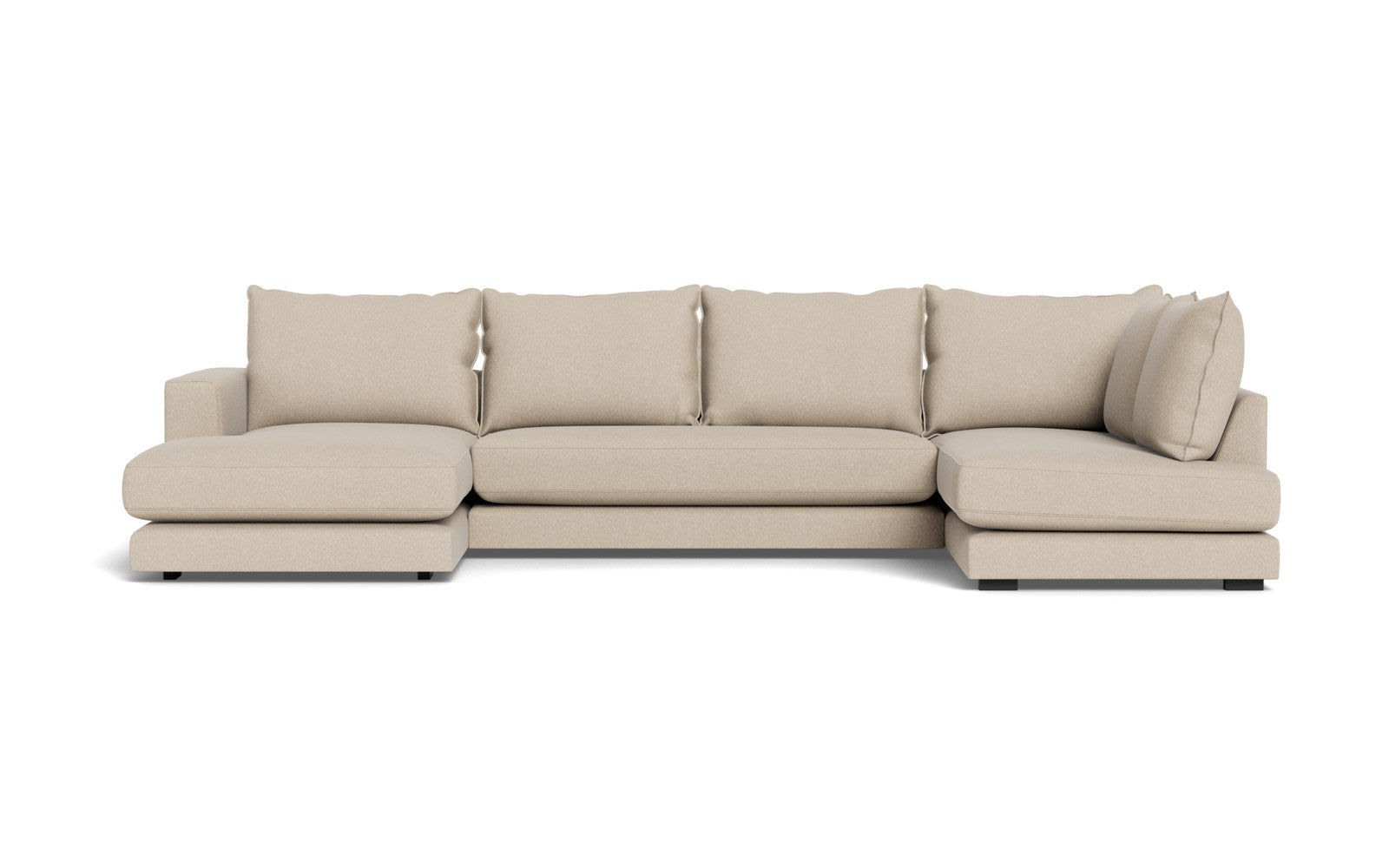 Cozy sofa med open end og chaiselong - Baloo stof - 2074 Beige, Venstrevendt