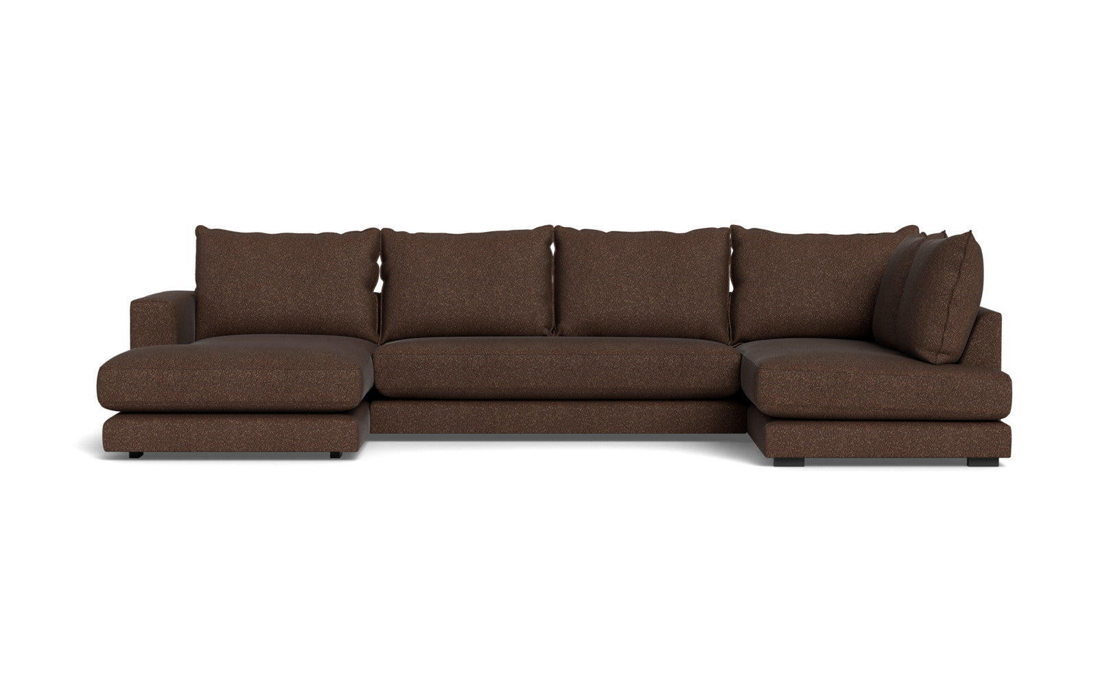 Cozy sofa med open end og chaiselong - Baloo stof - 2080 Mørkbrun, Venstrevendt