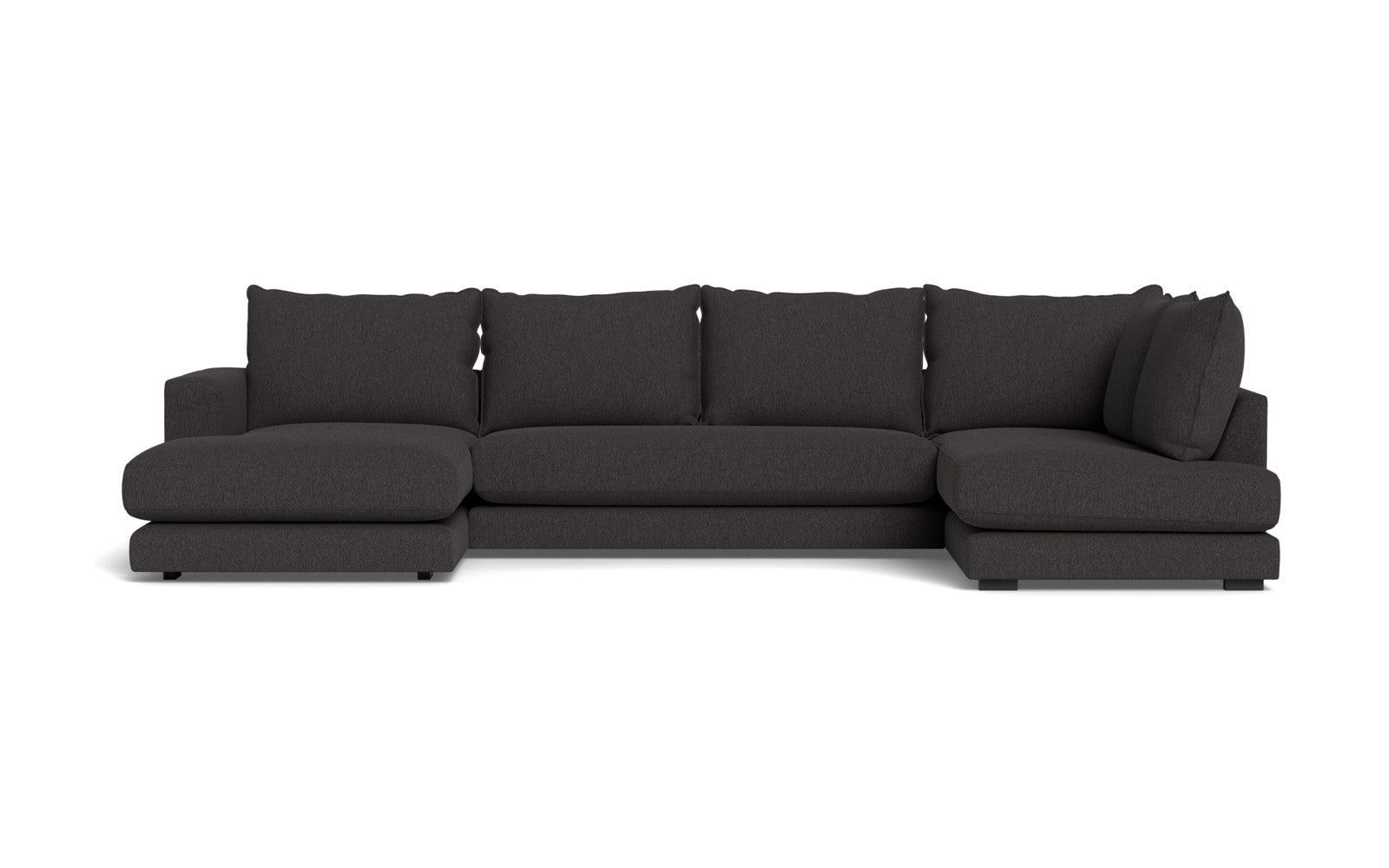 Cozy sofa med open end og chaiselong - Gear stof - 67 antracite, Venstrevendt