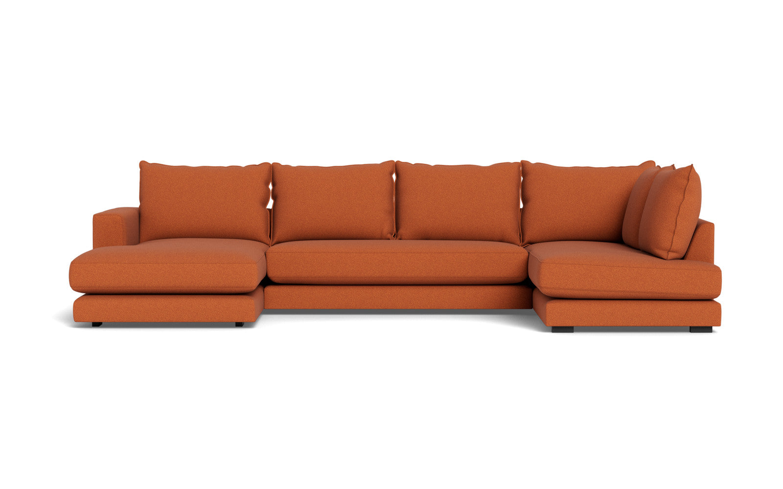 Cozy sofa med open end og chaiselong - Austin stof - 9 rust, Venstrevendt