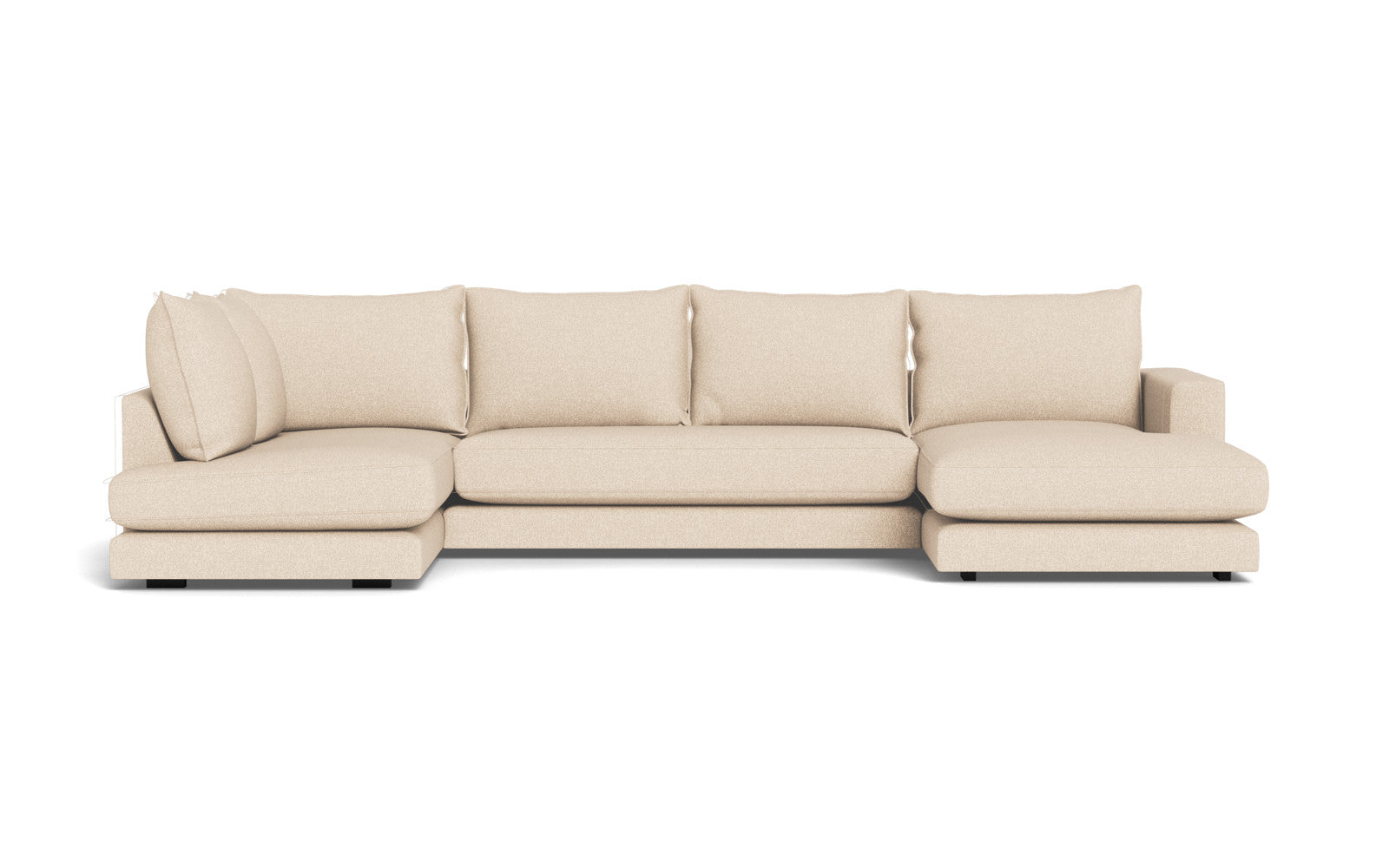 Cozy sofa med open end og chaiselong - Bjorn stof - beige, Højrevendt