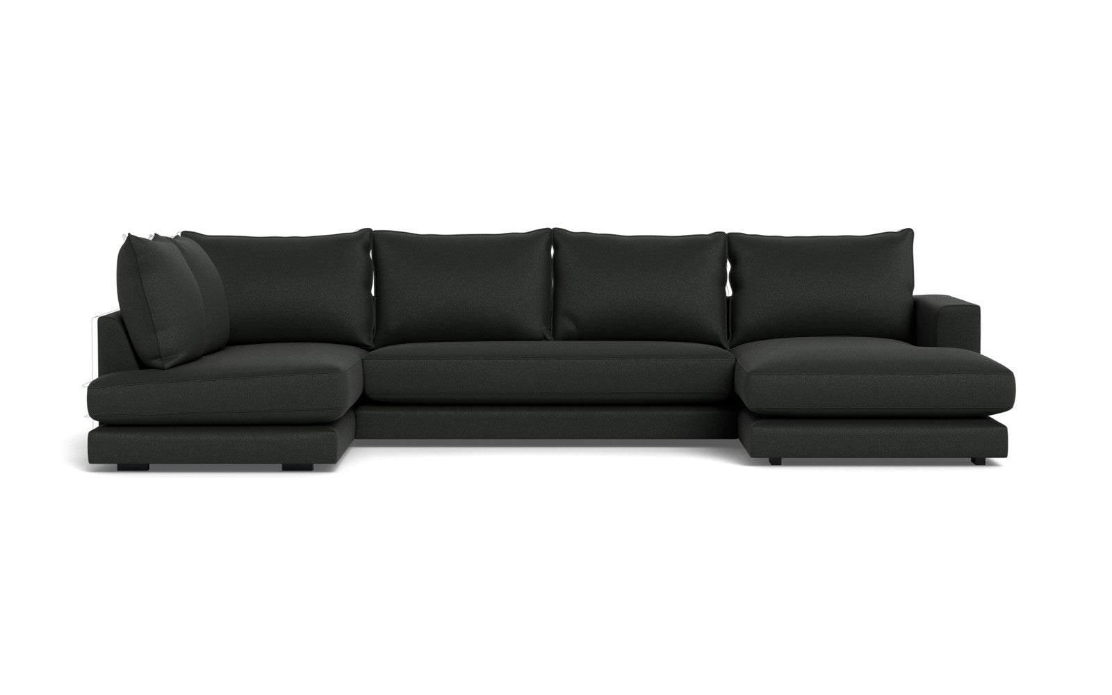 Cozy sofa med open end og chaiselong - Bjorn stof - mørkegrå, Højrevendt
