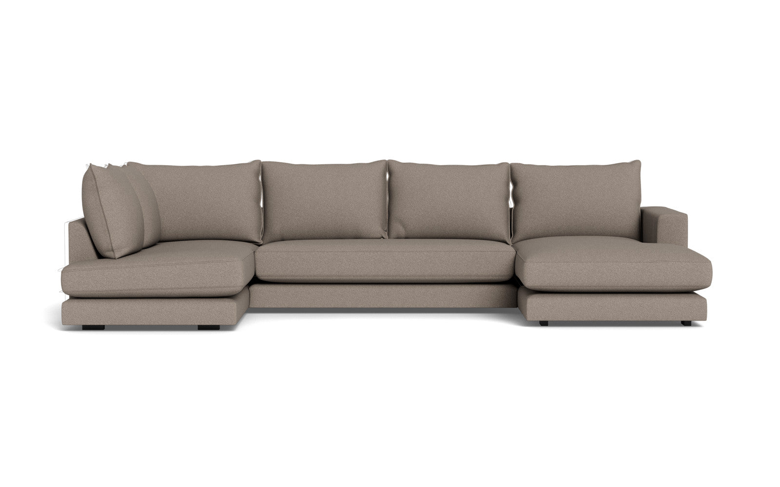 Cozy sofa med open end og chaiselong - Austin stof - 04 stone, Højrevendt