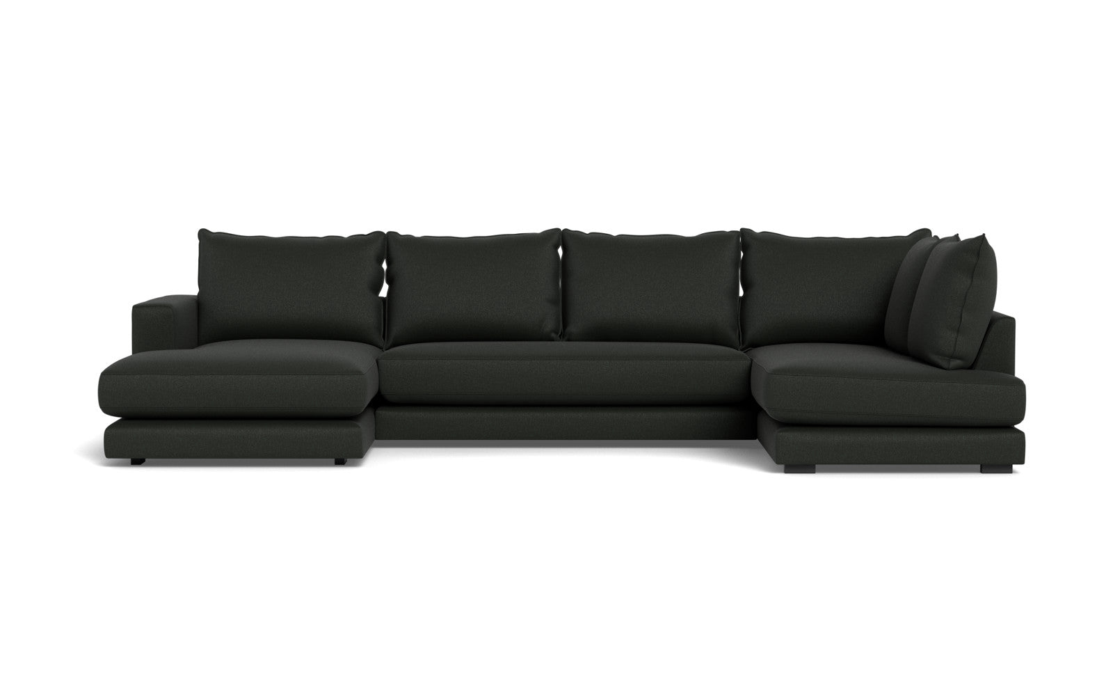 Cozy sofa med open end og chaiselong - Bjorn stof - mørkegrå, Venstrevendt