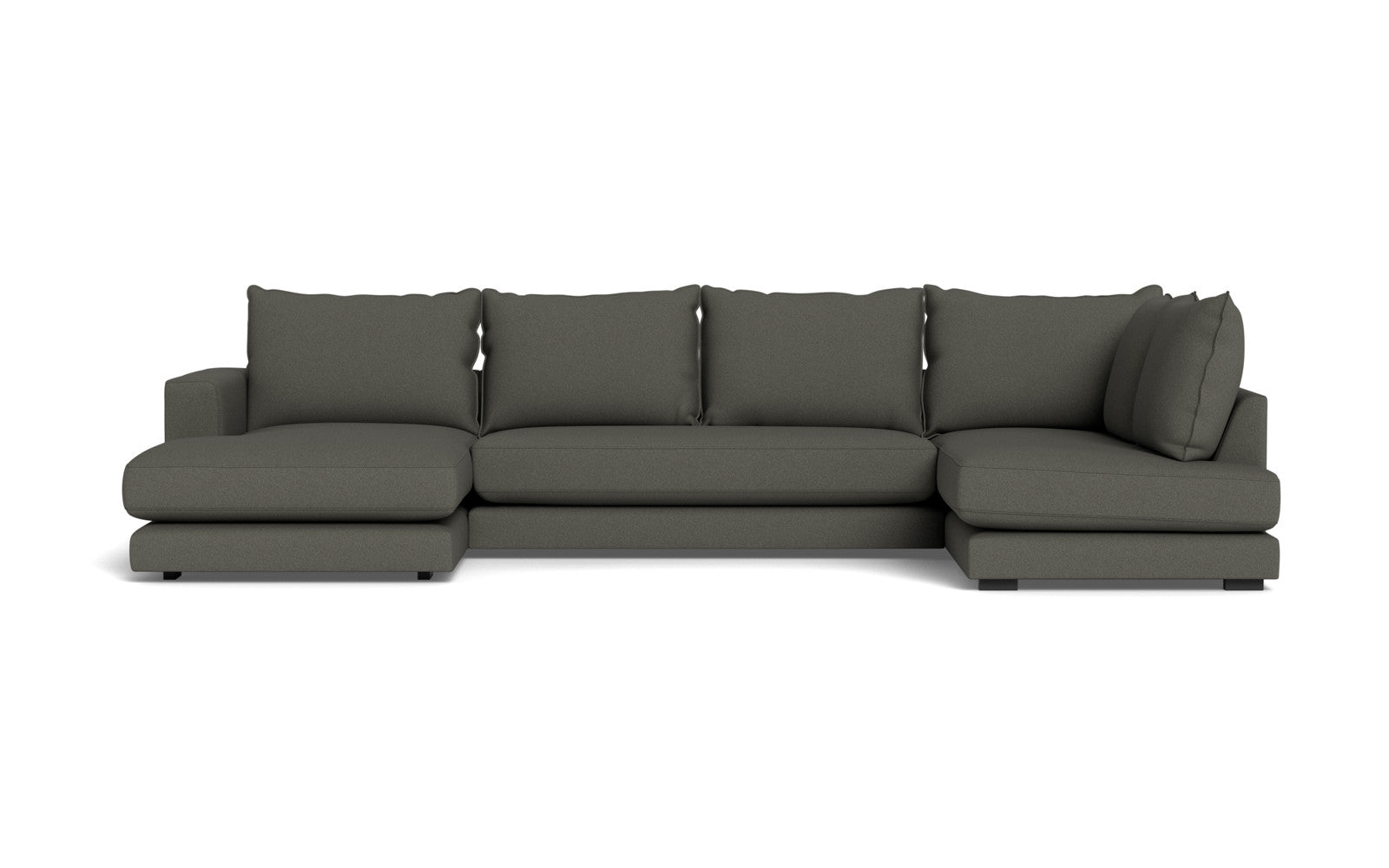 Cozy sofa med open end og chaiselong - Austin stof - 20 grå, Venstrevendt