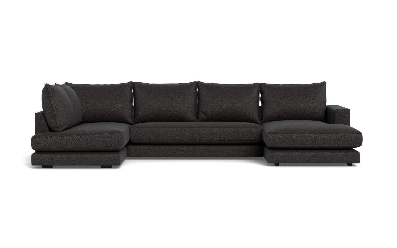 Cozy sofa med open end og chaiselong - Bjorn stof - antracit, Højrevendt
